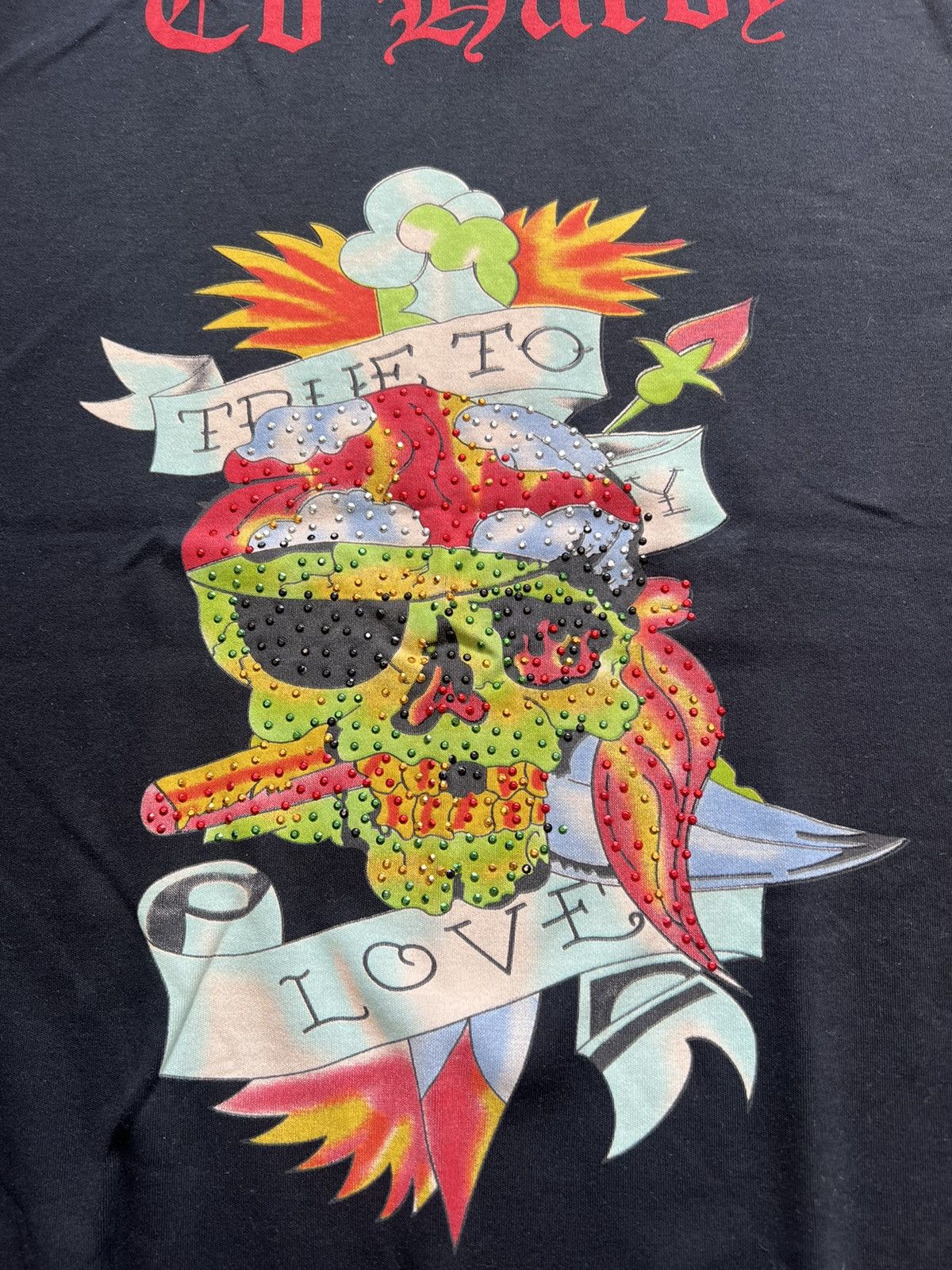 Christian Audigier × Ed Hardy × Vintage Vintage Y2K Ed Hardy by Christian Audigier Tee Shirt Size US L / EU 52-54 / 3 - 1 Thumbnail