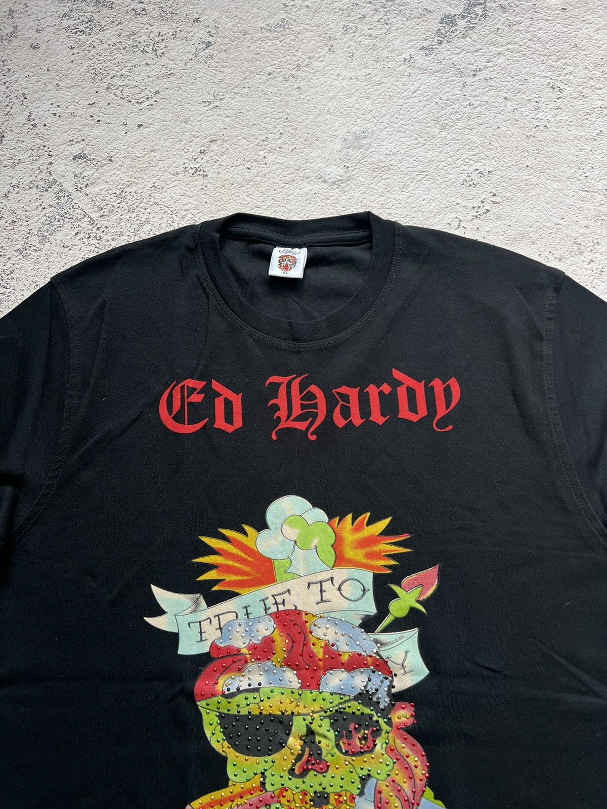 Christian Audigier × Ed Hardy × Vintage Vintage Y2K Ed Hardy by Christian Audigier Tee Shirt Size US L / EU 52-54 / 3 - 4 Thumbnail