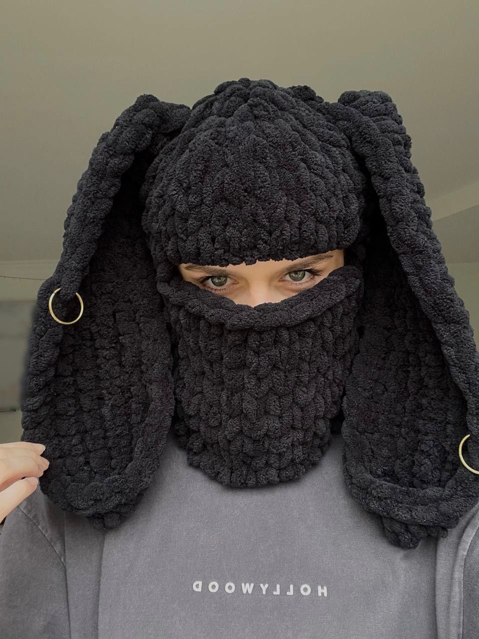 Handmade Handmade knitted balaclava/ski mask bunny style Size ONE SIZE - 2 Thumbnail