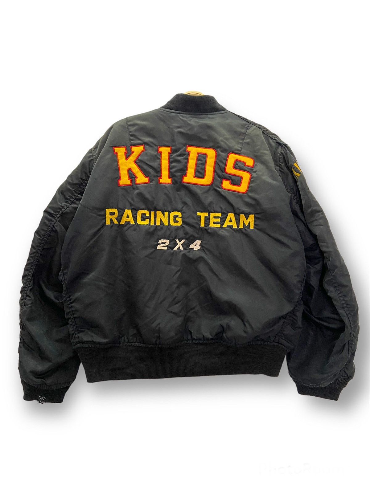 Vintage Vintage Kids Racing Team Embroidered Logo Bomber Jacket Size US L / EU 52-54 / 3 - 1 Preview