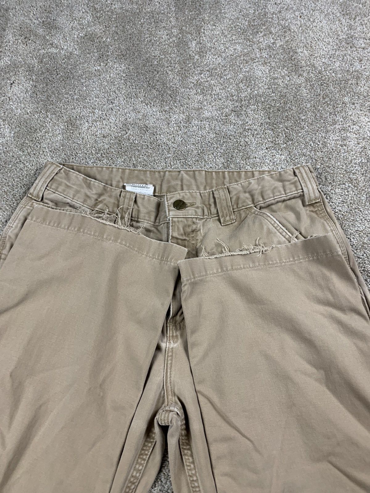 Carhartt × Vintage VINTAGE BROWN CARHARTT ESSENTIAL SINGLE KNEE PANTS Size US 31 - 4 Thumbnail