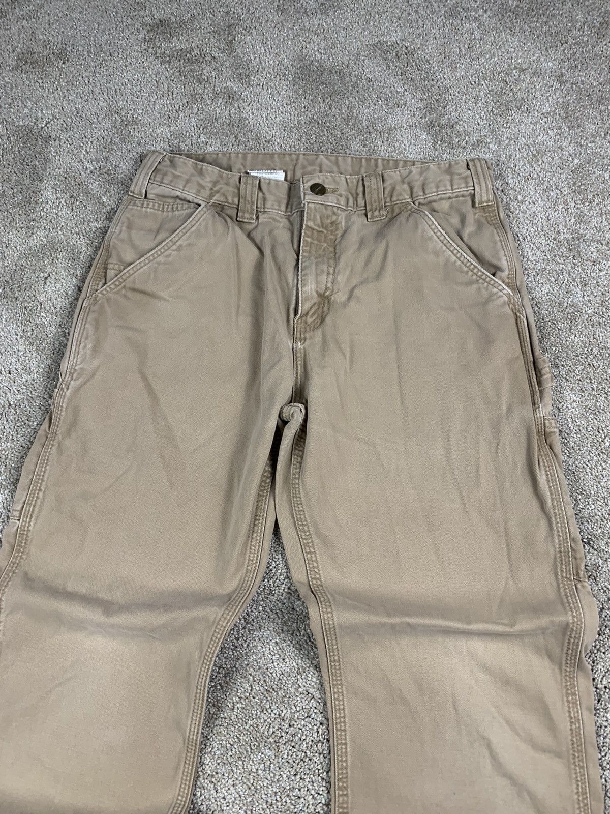 Carhartt × Vintage VINTAGE BROWN CARHARTT ESSENTIAL SINGLE KNEE PANTS Size US 31 - 3 Thumbnail