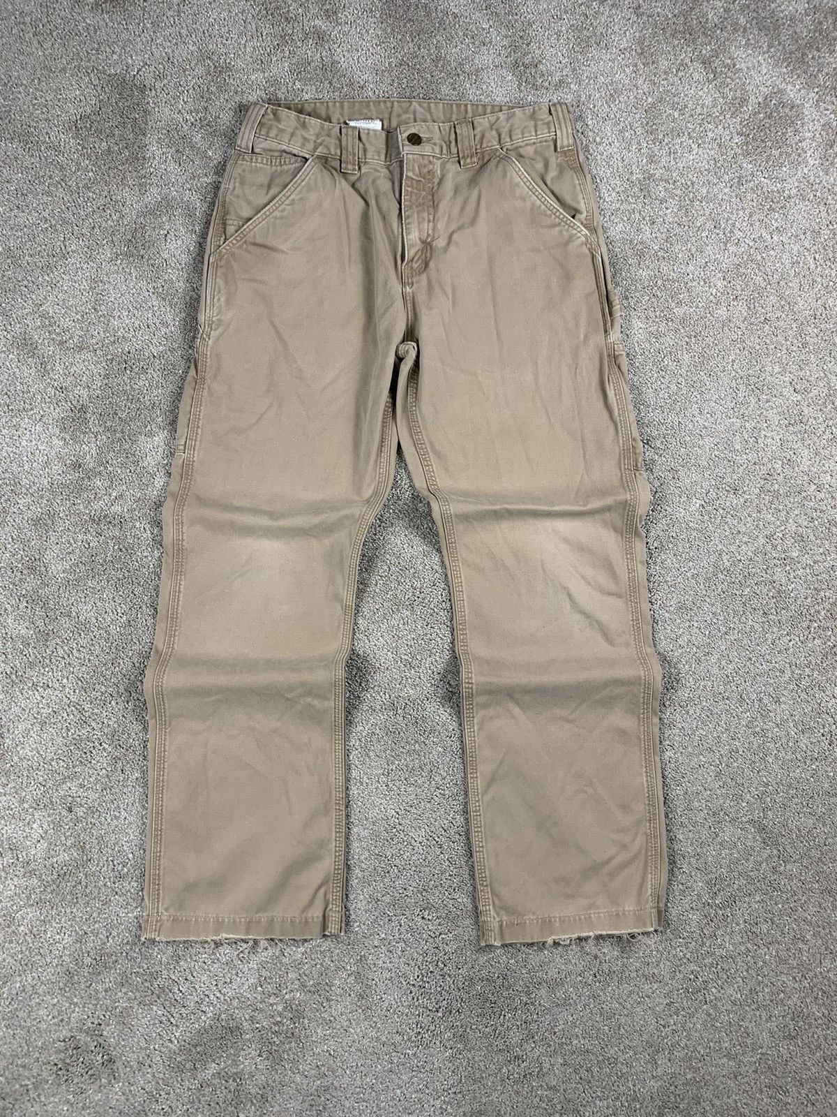 Carhartt × Vintage VINTAGE BROWN CARHARTT ESSENTIAL SINGLE KNEE PANTS Size US 31 - 2 Thumbnail