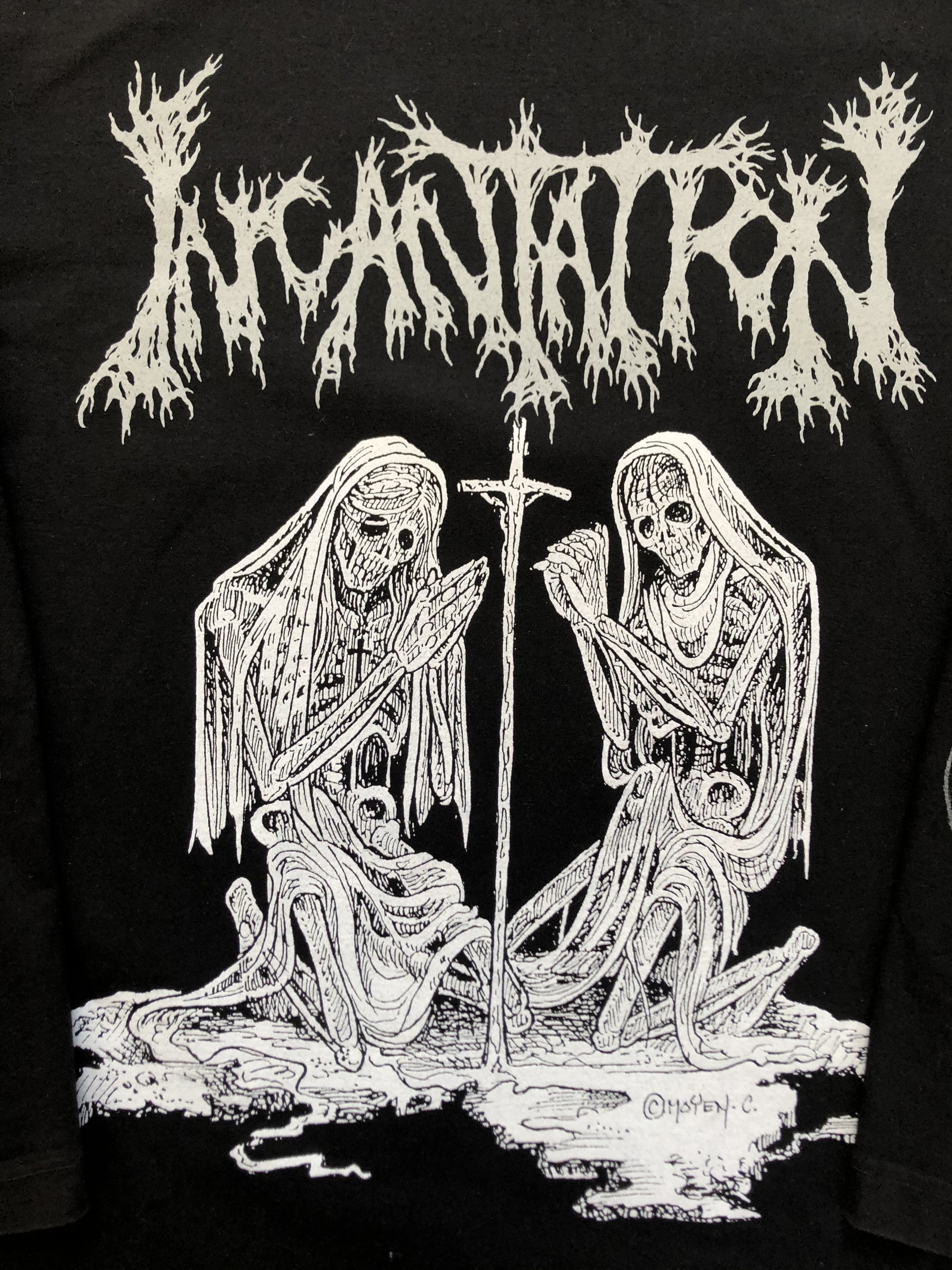 Band Tees × Vintage Incantation Long Sleeve Tee Death Metal Y2K Hype Drill Size US L / EU 52-54 / 3 - 5 Thumbnail