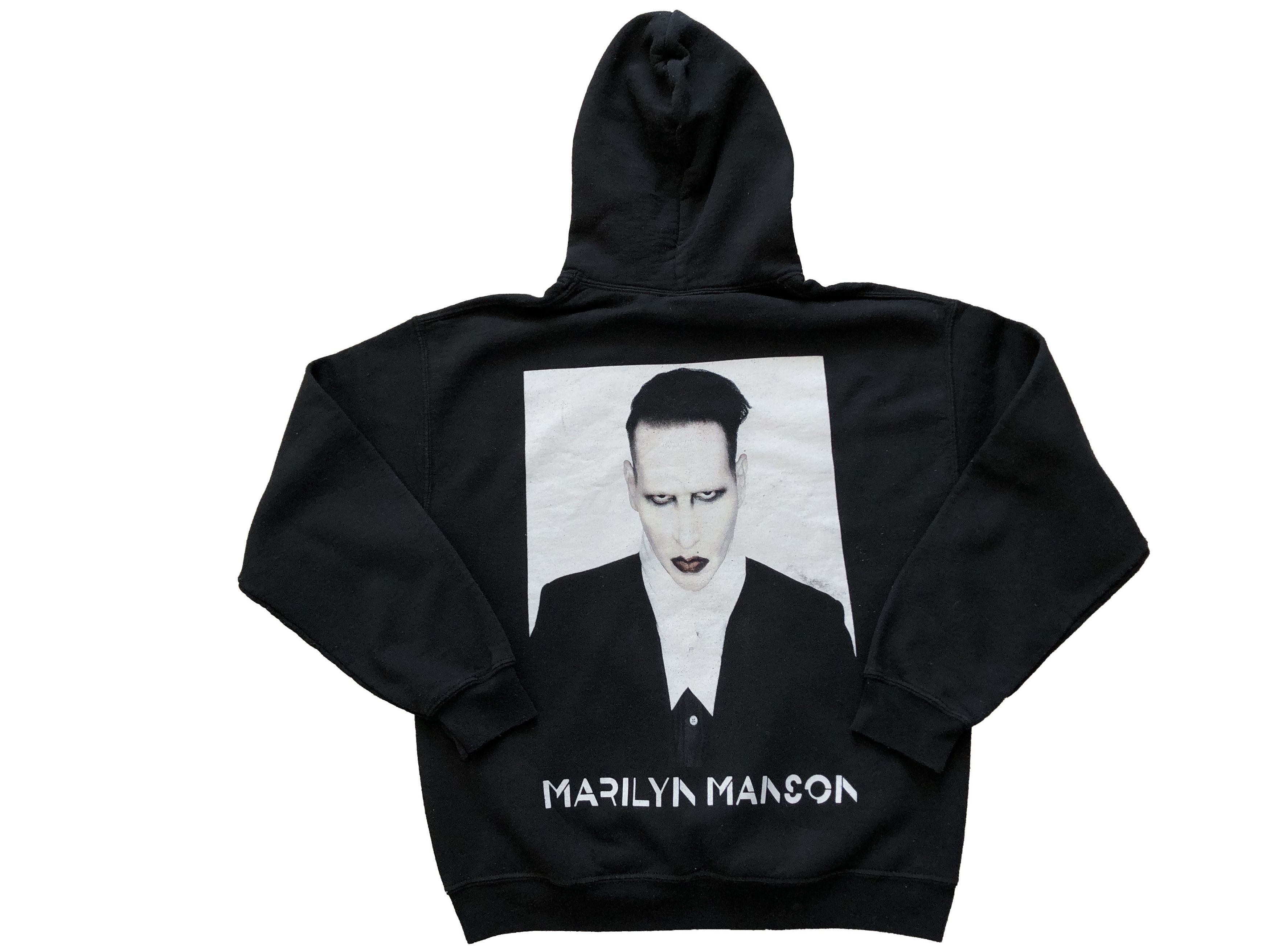 Marilyn Manson × Vintage Vintage Marilyn Manson Hoodie Sweatshirt Band Y2k Hype Size US M / EU 48-50 / 2 - 1 Thumbnail