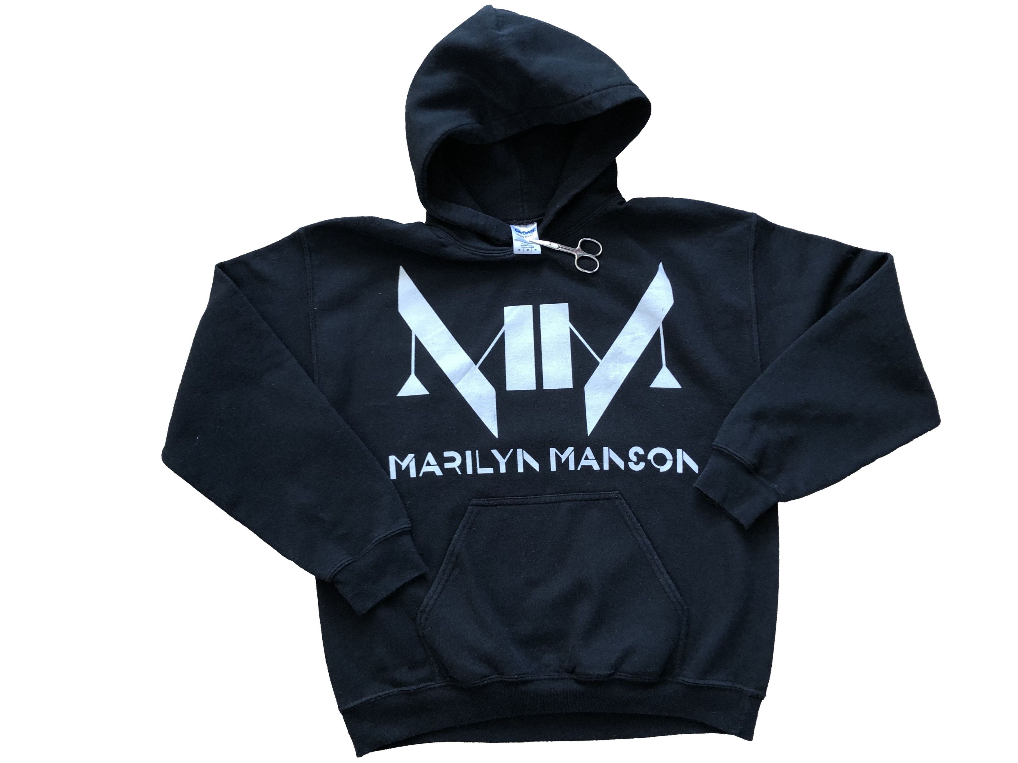 Marilyn Manson × Vintage Vintage Marilyn Manson Hoodie Sweatshirt Band Y2k Hype Size US M / EU 48-50 / 2 - 2 Thumbnail