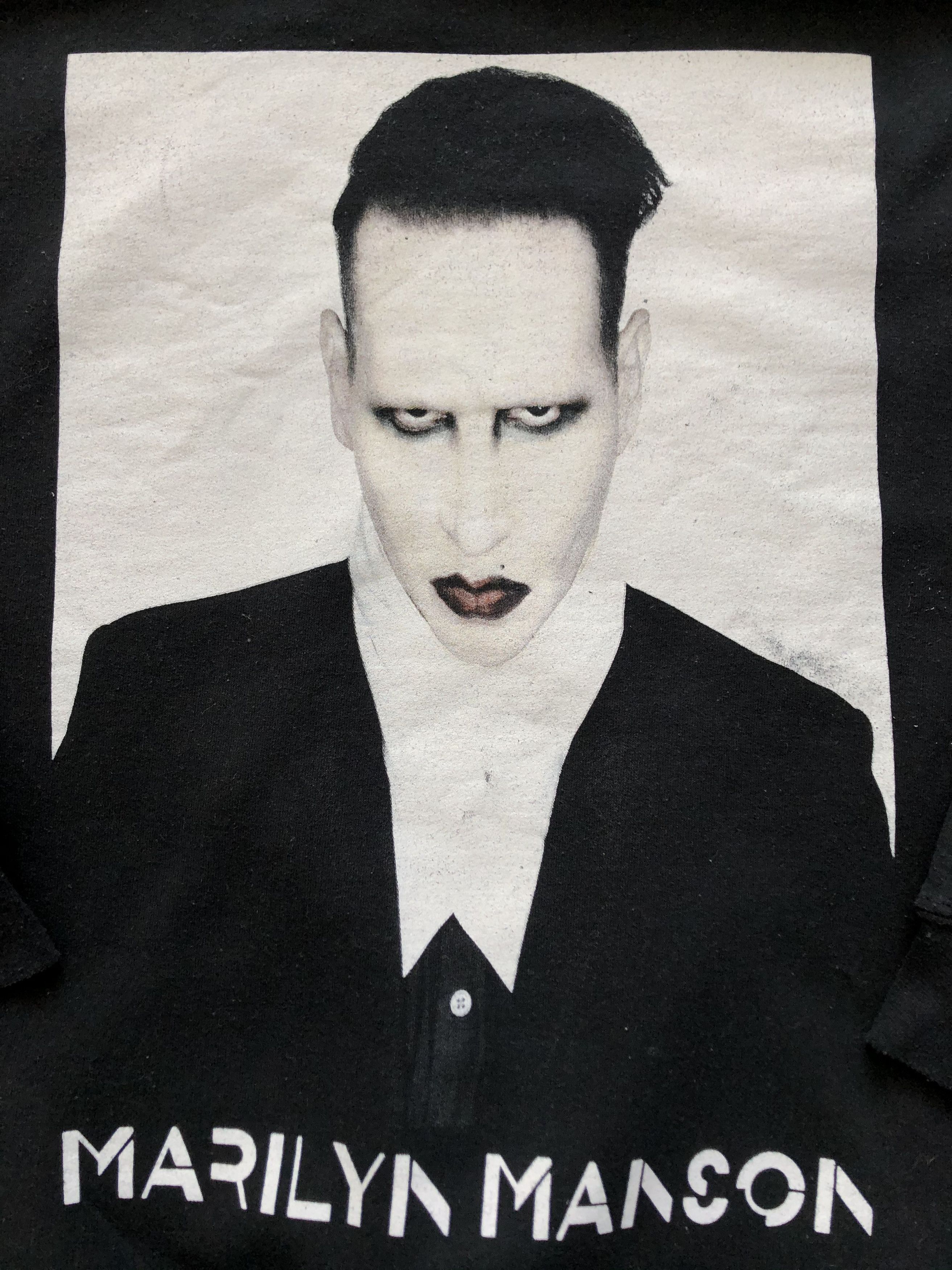 Marilyn Manson × Vintage Vintage Marilyn Manson Hoodie Sweatshirt Band Y2k Hype Size US M / EU 48-50 / 2 - 10 Thumbnail