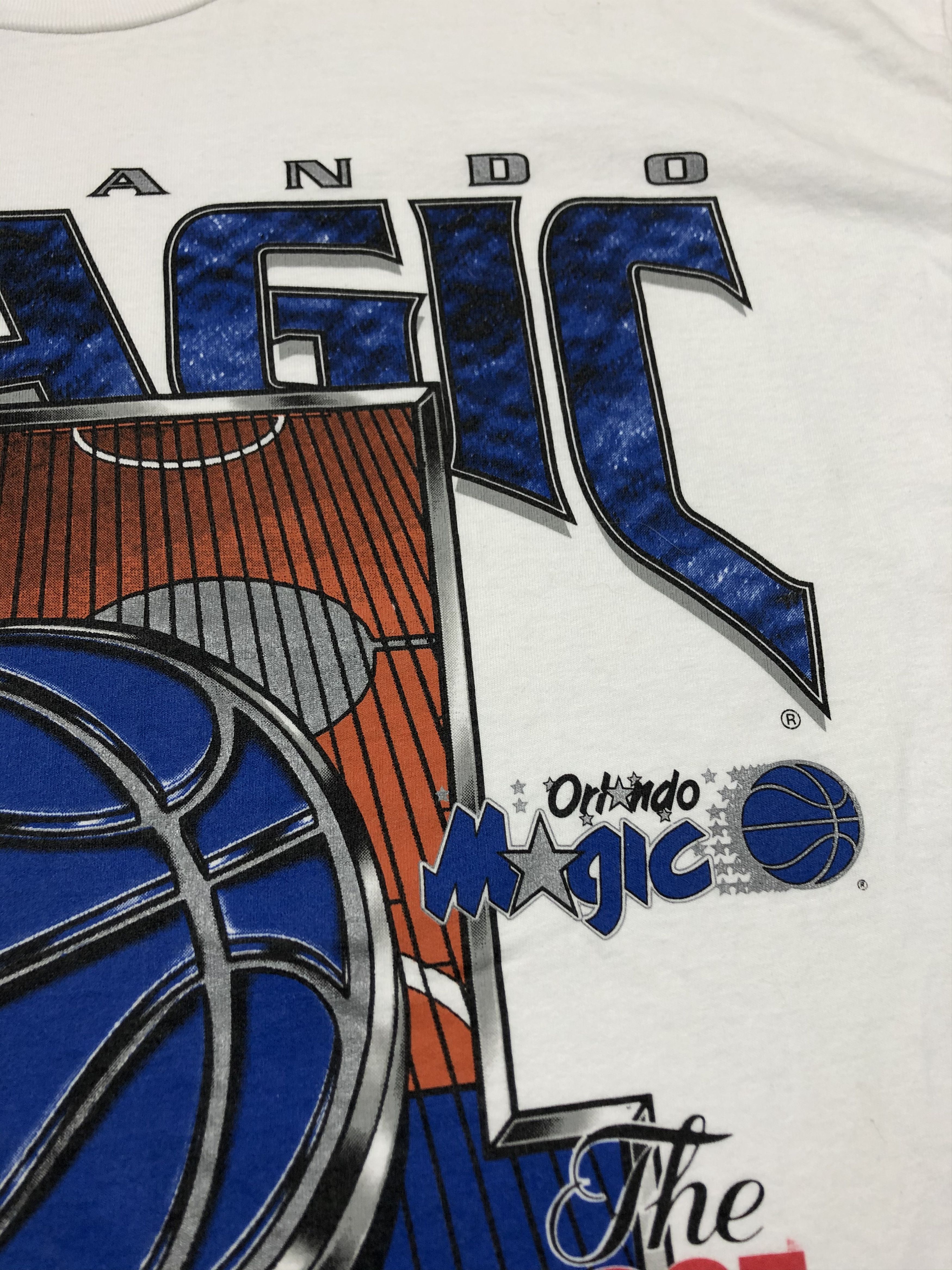 NBA × Vintage Vintage Orlando Magic NBA Tee Shirt Magic Johnson Y2K Drill Size US XL / EU 56 / 4 - 7 Thumbnail