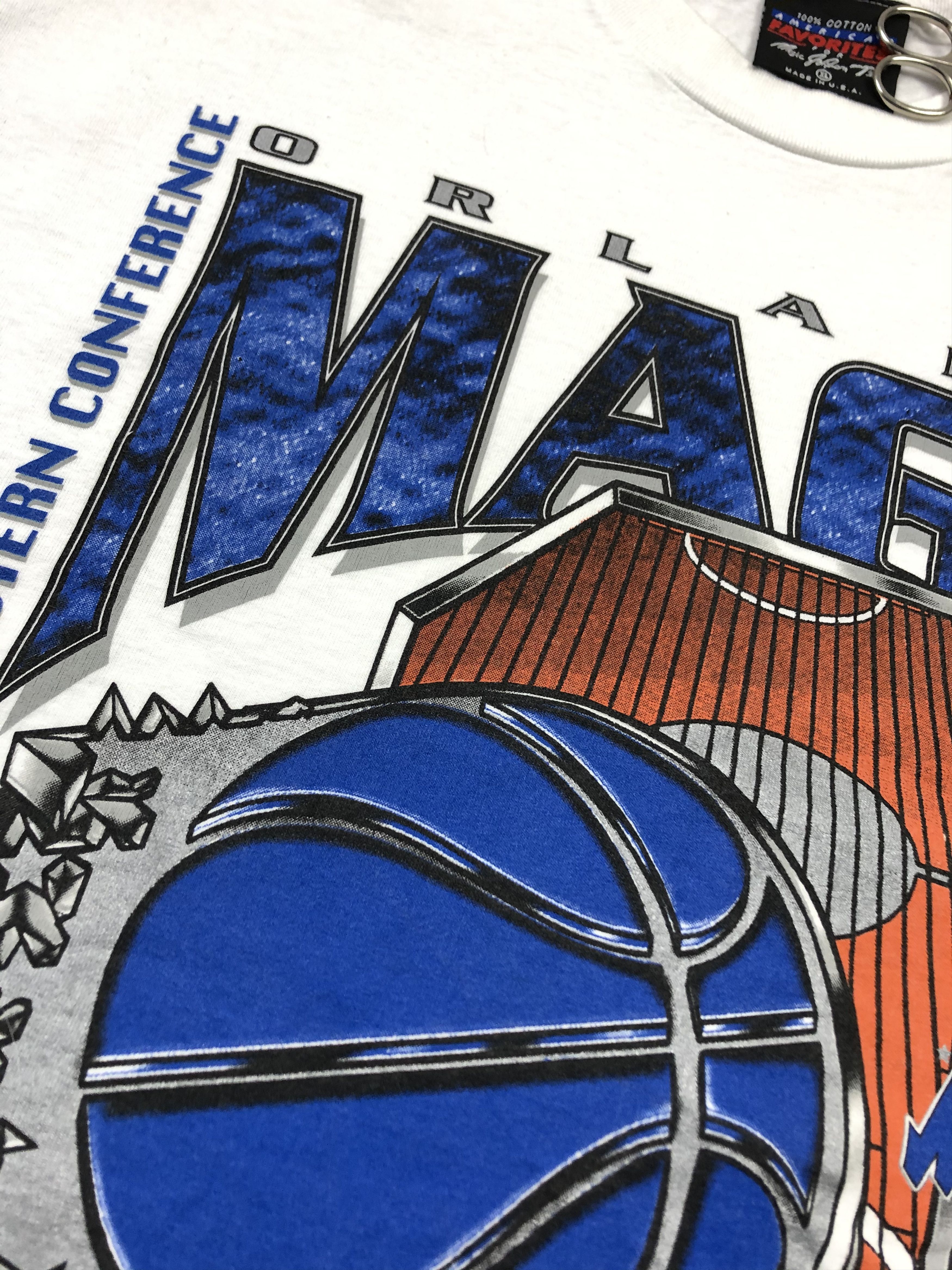 NBA × Vintage Vintage Orlando Magic NBA Tee Shirt Magic Johnson Y2K Drill Size US XL / EU 56 / 4 - 6 Thumbnail