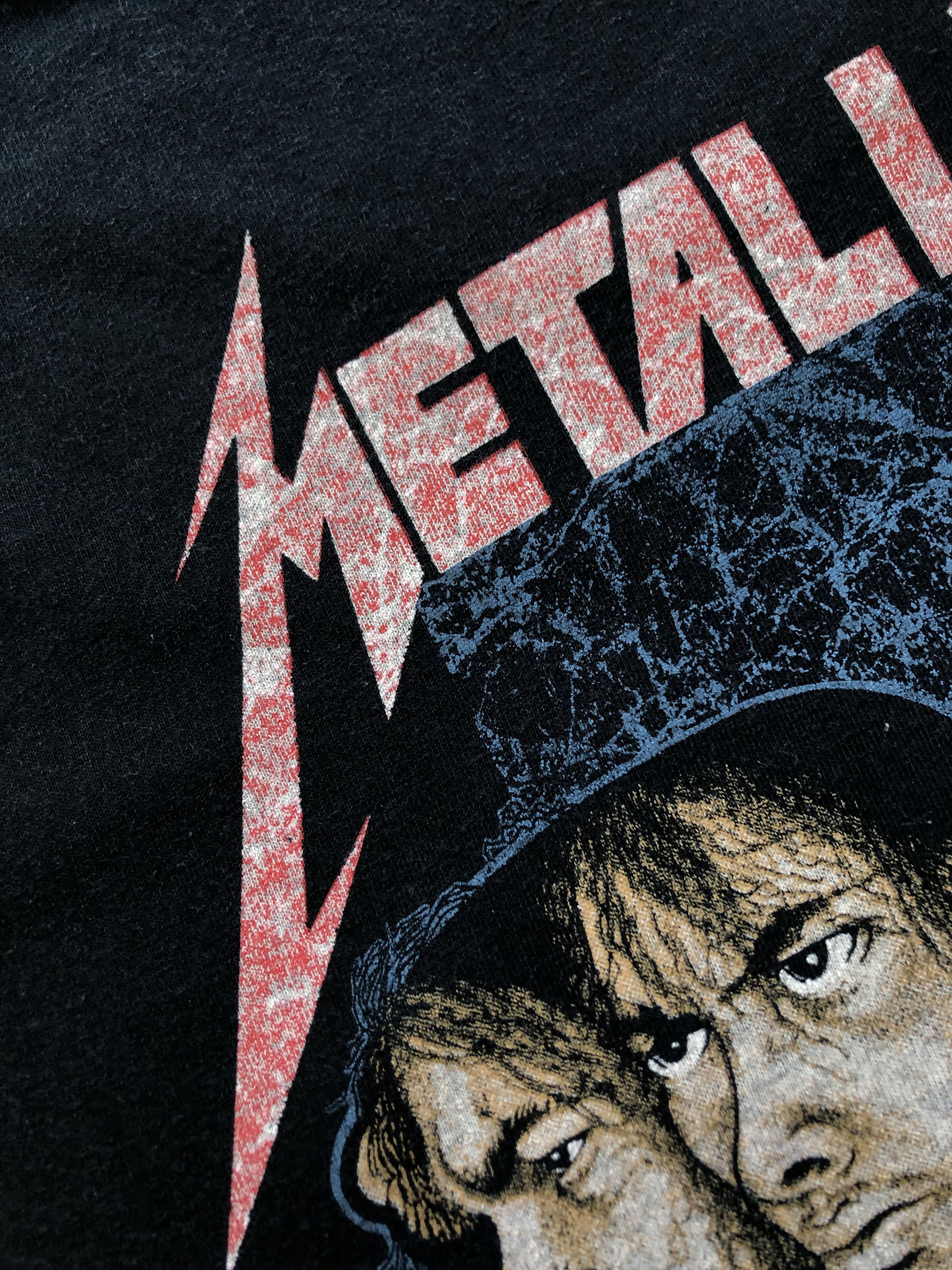 Band Tees × Metallica × Vintage Vintage Metallica Band Justice for All Gildan Tee Y2K Drill Size US XL / EU 56 / 4 - 17 Thumbnail