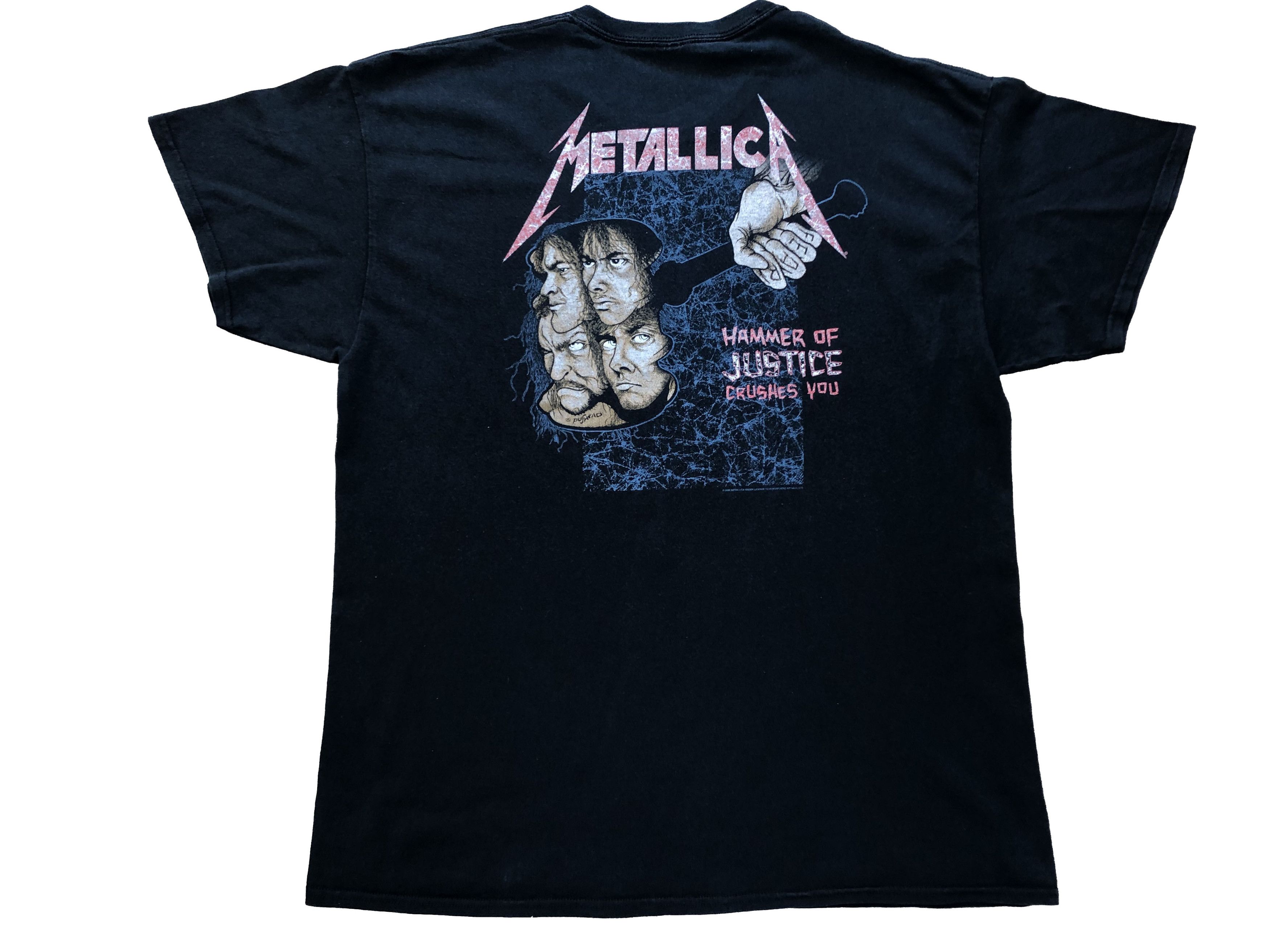Band Tees × Metallica × Vintage Vintage Metallica Band Justice for All Gildan Tee Y2K Drill Size US XL / EU 56 / 4 - 2 Thumbnail