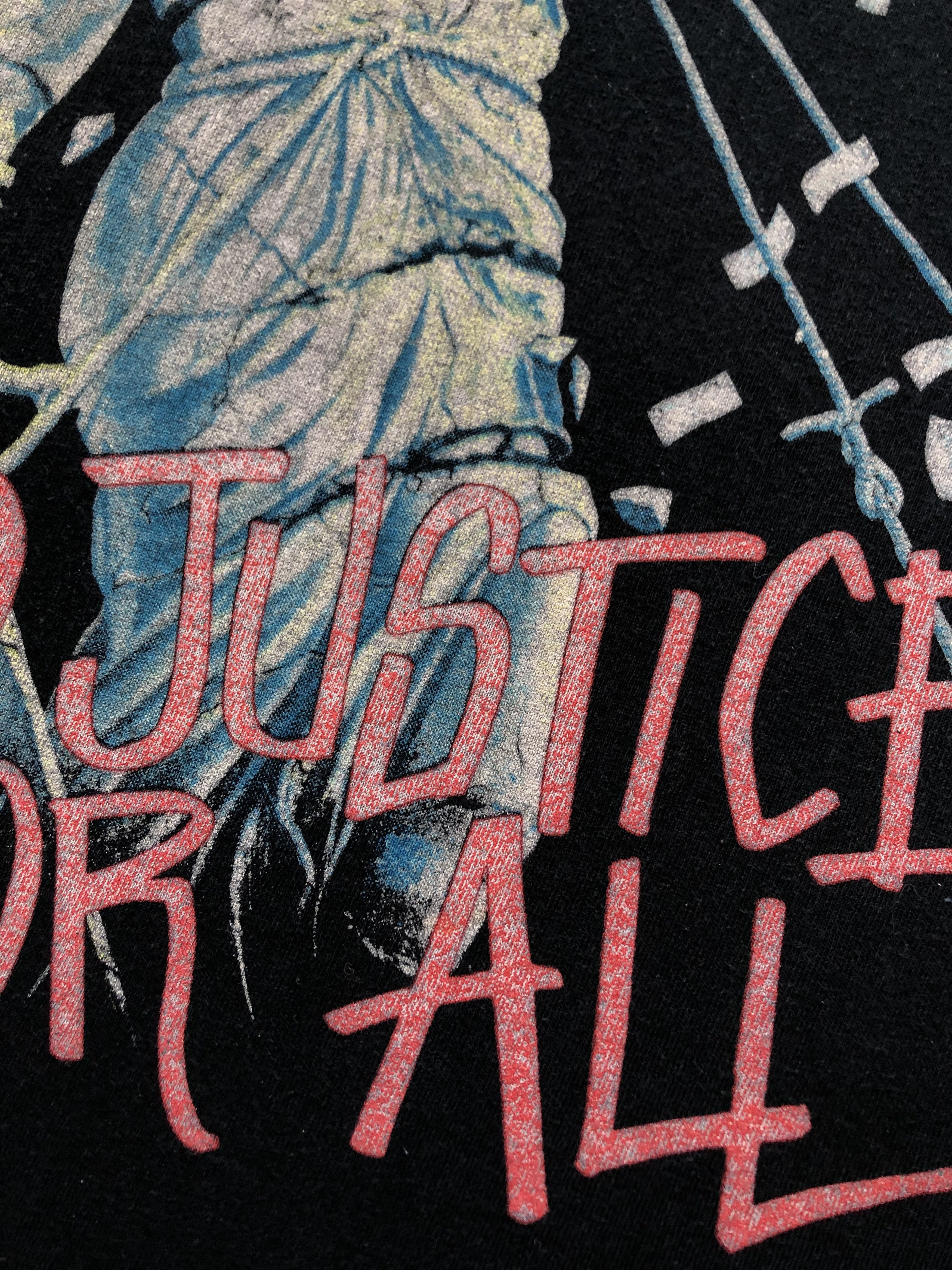 Band Tees × Metallica × Vintage Vintage Metallica Band Justice for All Gildan Tee Y2K Drill Size US XL / EU 56 / 4 - 6 Thumbnail
