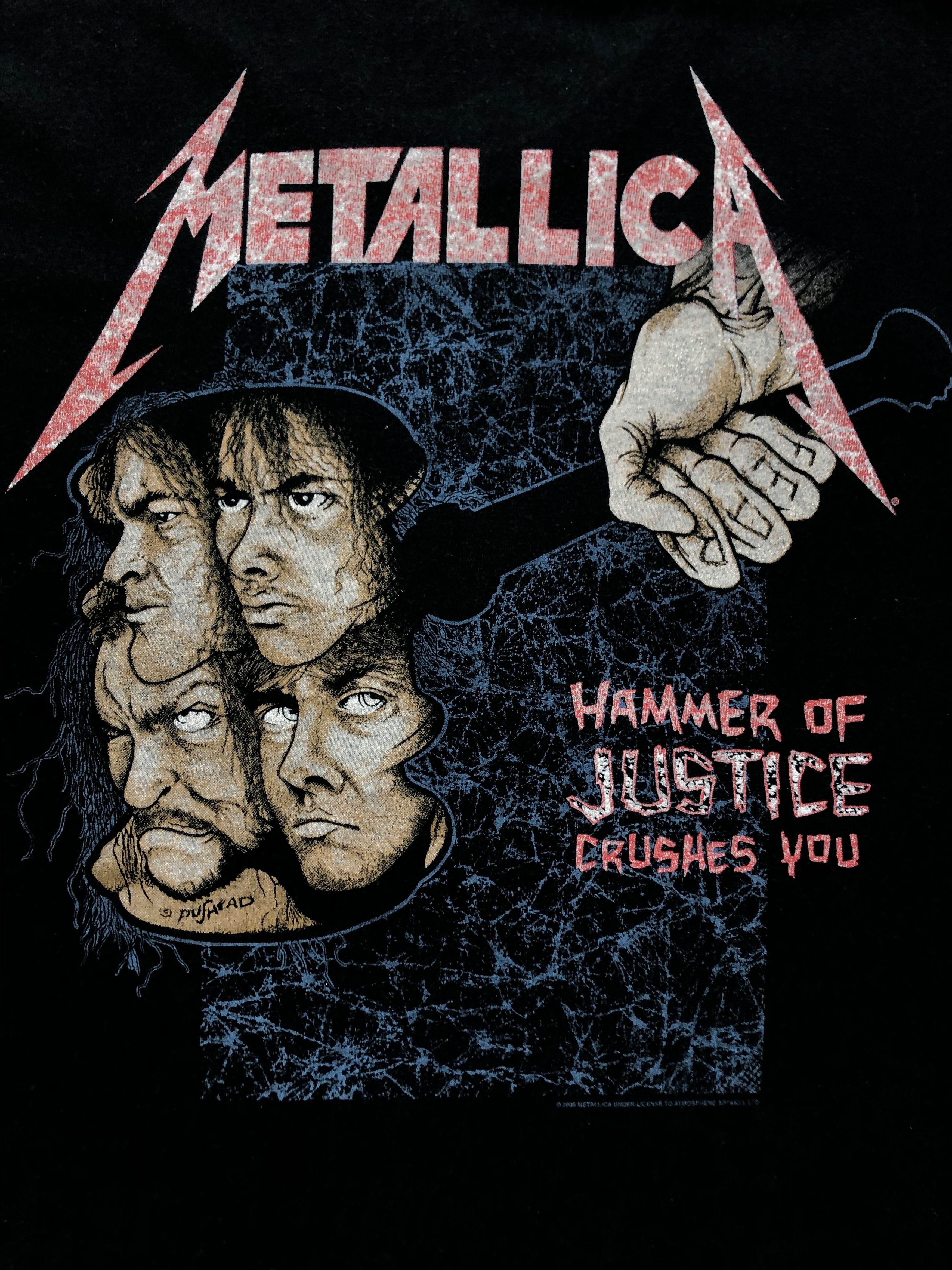 Band Tees × Metallica × Vintage Vintage Metallica Band Justice for All Gildan Tee Y2K Drill Size US XL / EU 56 / 4 - 19 Thumbnail