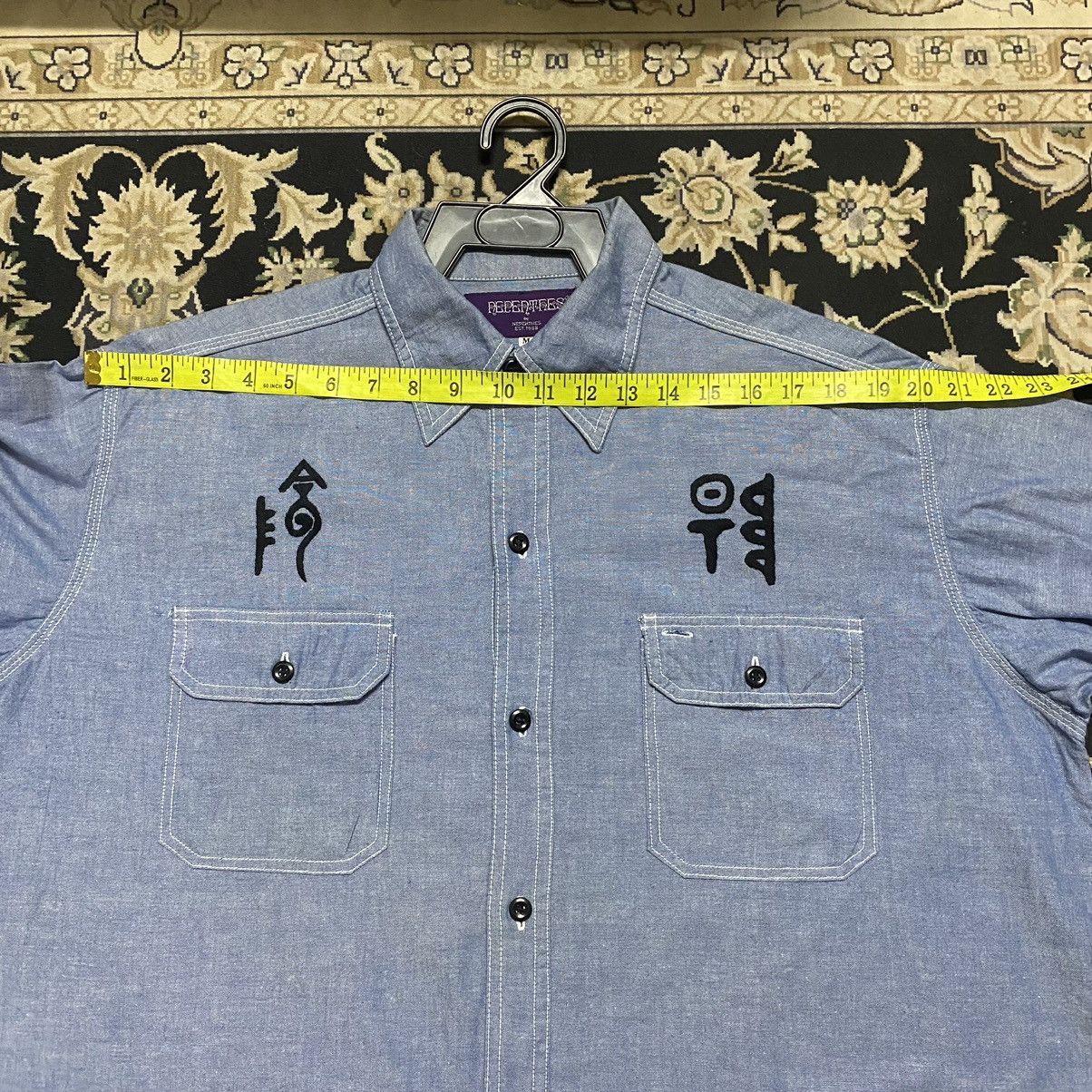Nepenthes Needles By Nepenthes Chambray Embroidery Oversized Size US M / EU 48-50 / 2 - 18 Thumbnail