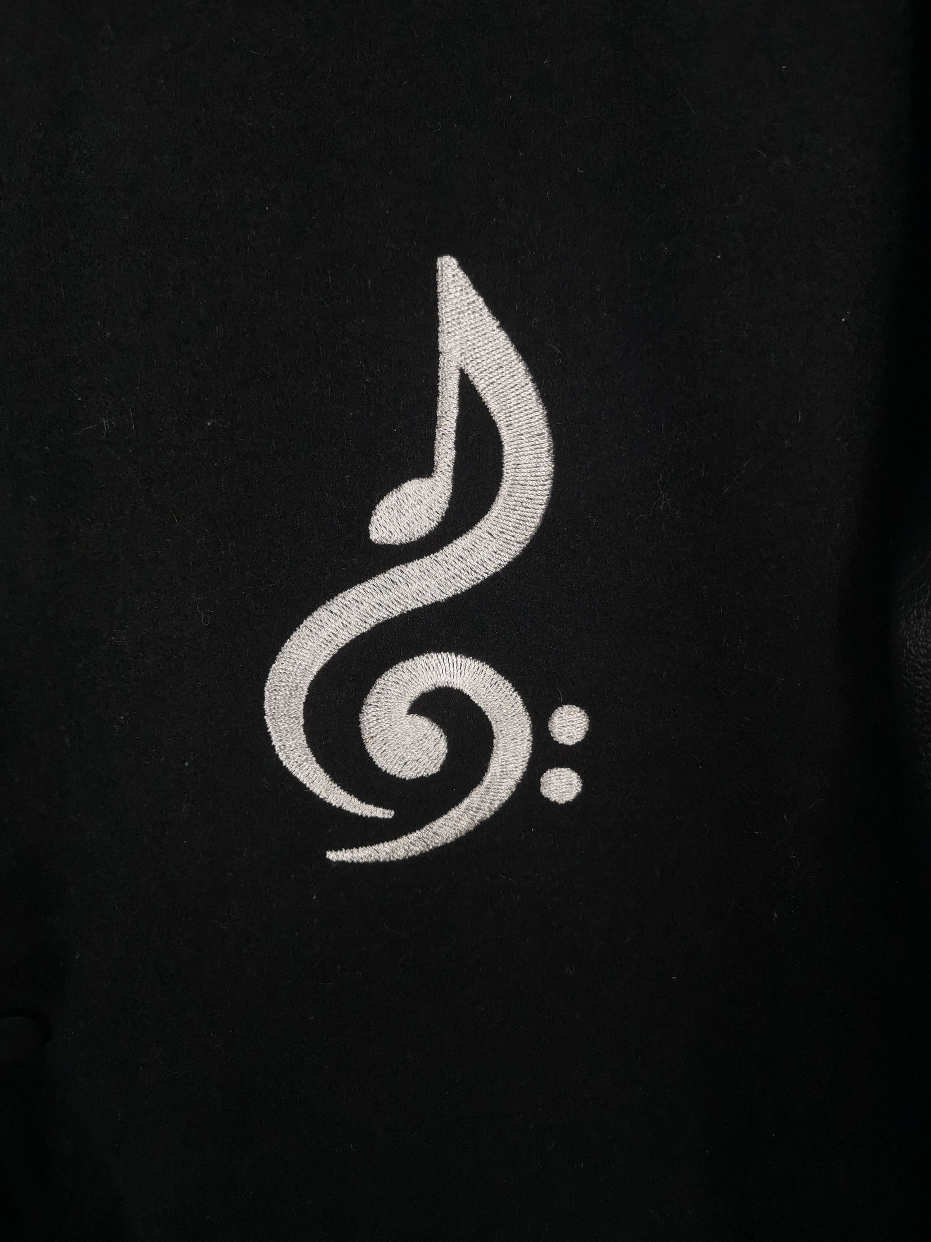 Japanese Brand Vintage Music Artist Pu Leather Sleeve Wool Varsity Jacket Size US XL / EU 56 / 4 - 4 Thumbnail