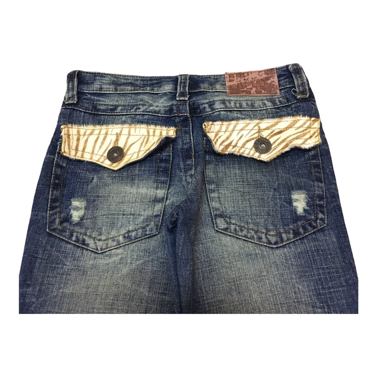 Japanese Brand × Vintage Rare Vintage Japanese Brand Press Distressed Jeans 1990s Size US 26 / EU 42 - 4 Thumbnail