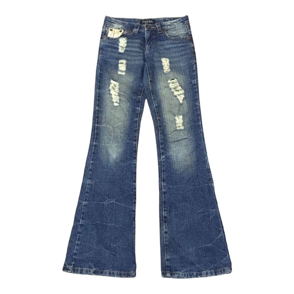 Japanese Brand × Vintage Rare Vintage Japanese Brand Press Distressed Jeans 1990s Size US 26 / EU 42 - 1 Thumbnail