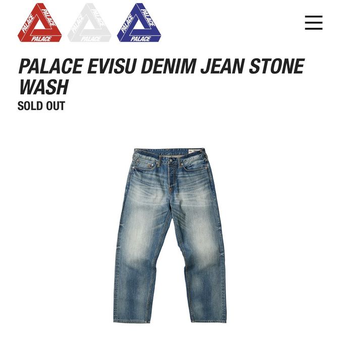 Palace Palace Evisu Denim Jean Stone Wash | Grailed