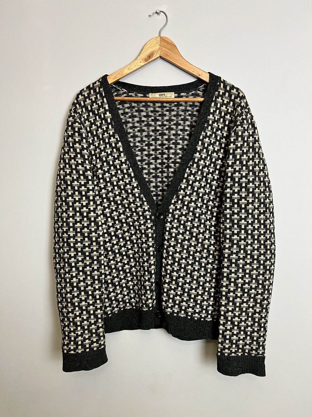 Vintage Rare Hope Stockholm Soft Wool Avant Garde Cardigan Knit Hype Size US L / EU 52-54 / 3 - 1 Thumbnail