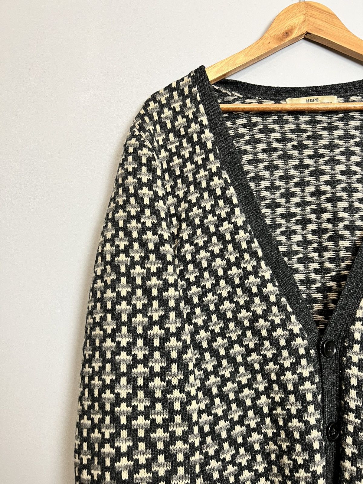 Vintage Rare Hope Stockholm Soft Wool Avant Garde Cardigan Knit Hype Size US L / EU 52-54 / 3 - 3 Thumbnail