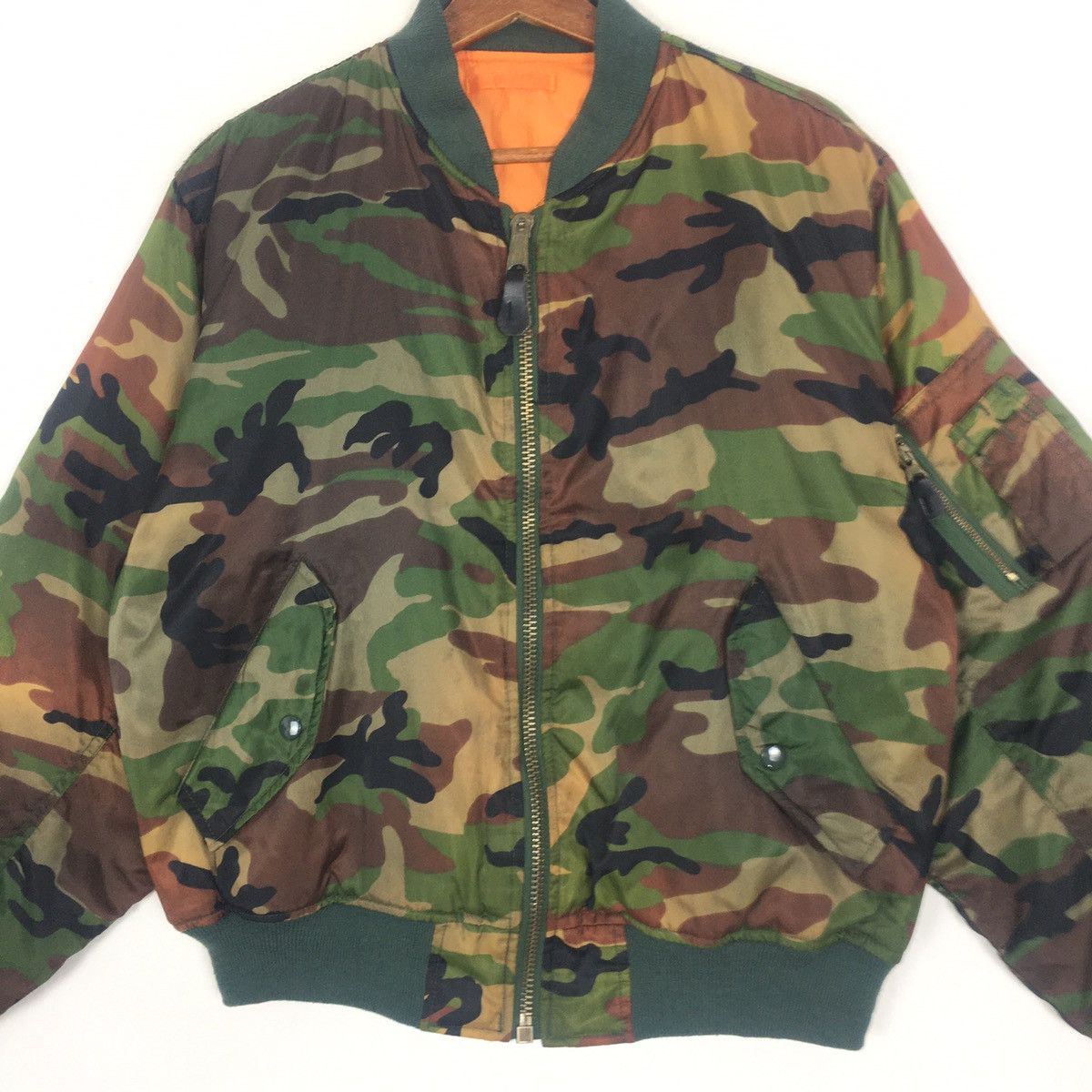 woodland pattern bomber jacket ma-1 Camo Spring MA-1 Bomber