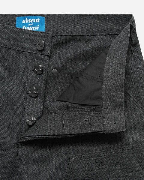 Absent × Fugazi Monogram Double Knee Work Pant Black 34 Size US 34 / EU 50 - 3 Thumbnail