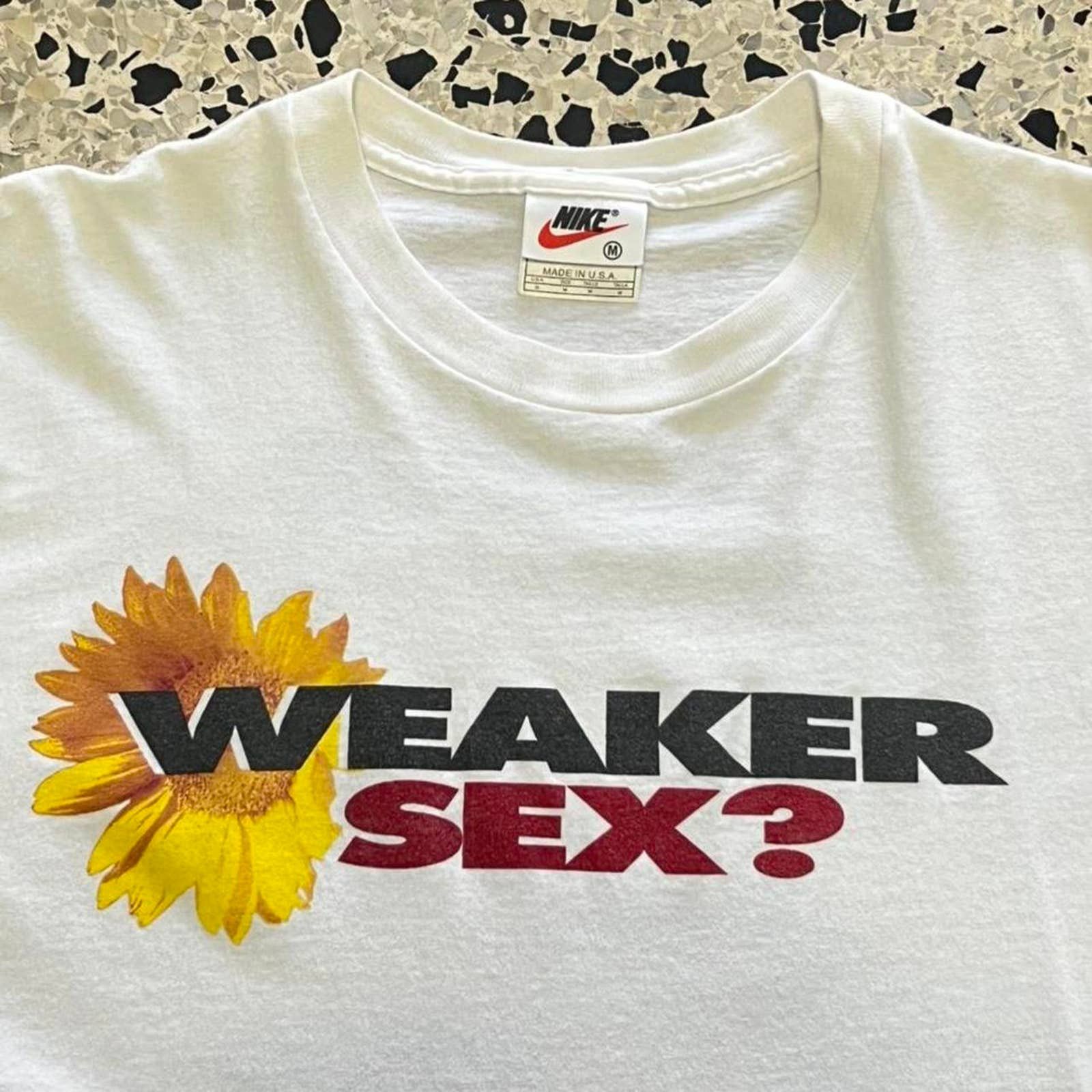 Nike Vintage nike weaker sex tee Size US M / EU 48-50 / 2 - 2 Thumbnail