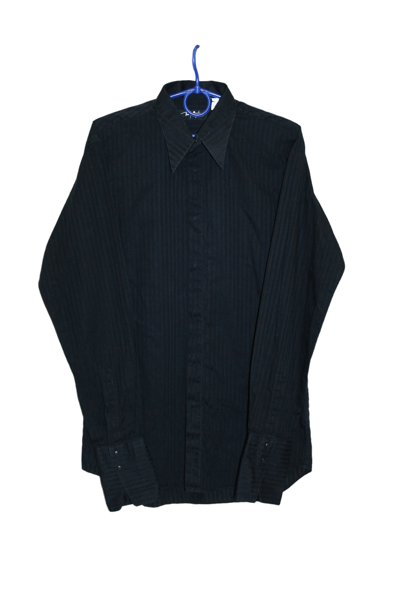 Thierry Mugler Paris Hidden Snap Button Shirt French Cuffs
