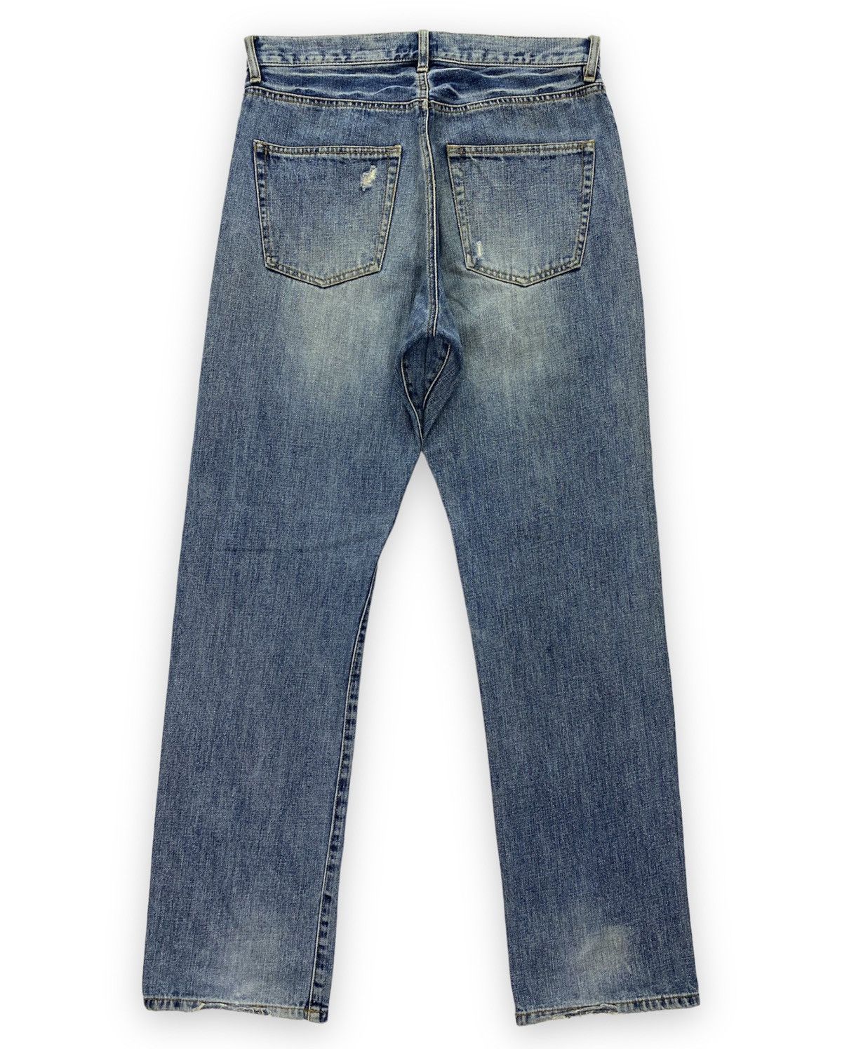 Japanese Brand Corisco Authentic Distressed Patchwork Denim Size US 31 - 2 Thumbnail