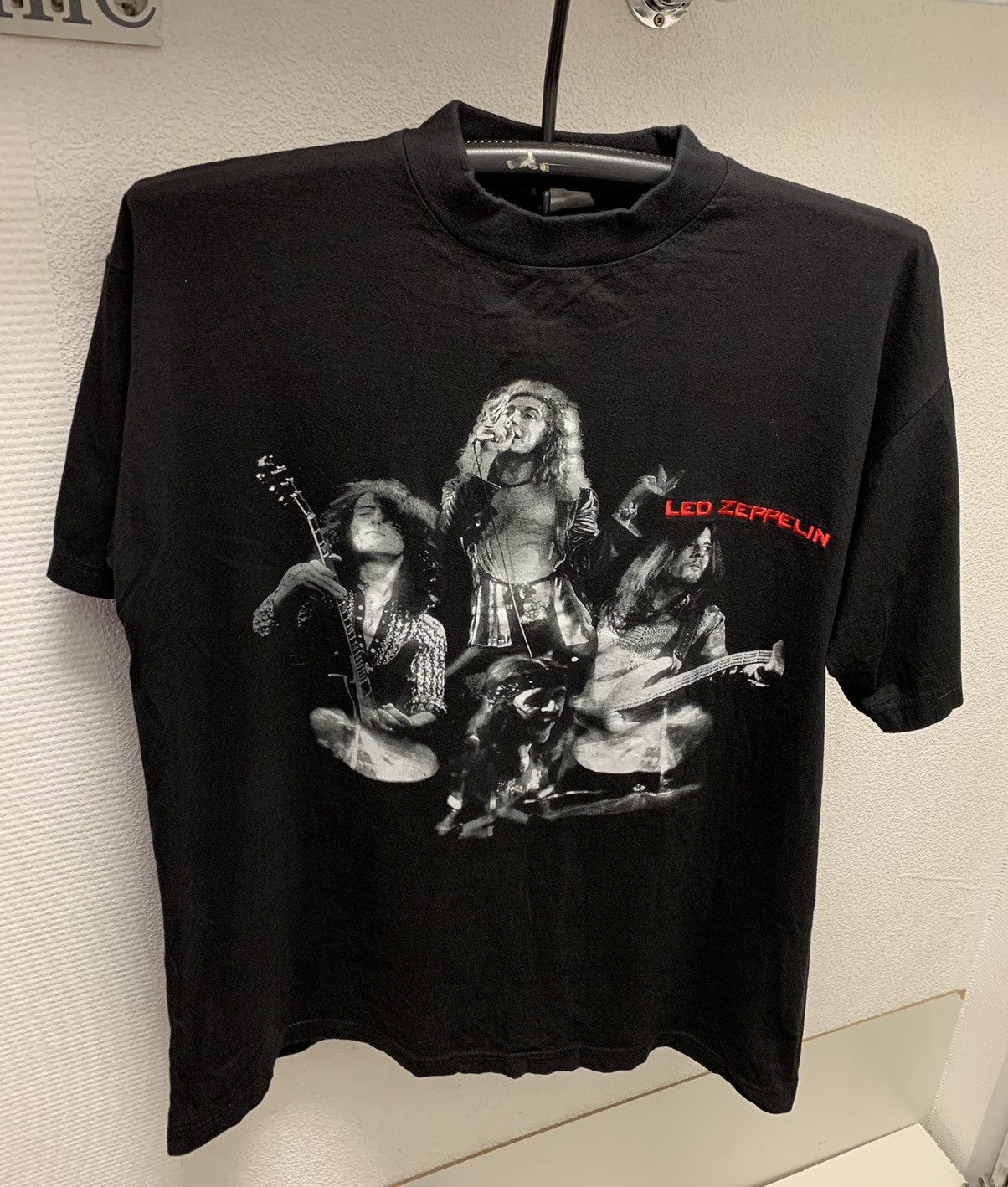 Anvil LED ZEPPELIN Band T-shirt cotton Green type dark green Vintage Second Hand