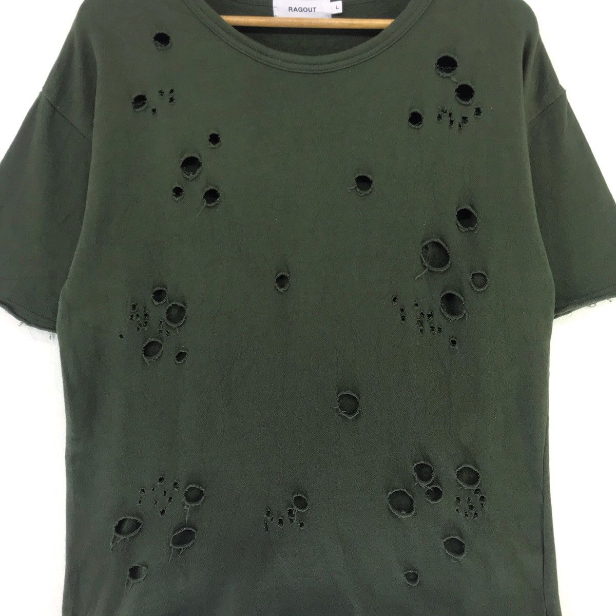 Japanese Brand Distressed T-shirt By Ragout Size US M / EU 48-50 / 2 - 2 Thumbnail