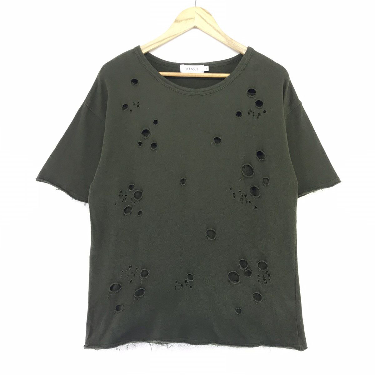 Japanese Brand Distressed T-shirt By Ragout Size US M / EU 48-50 / 2 - 1 Thumbnail
