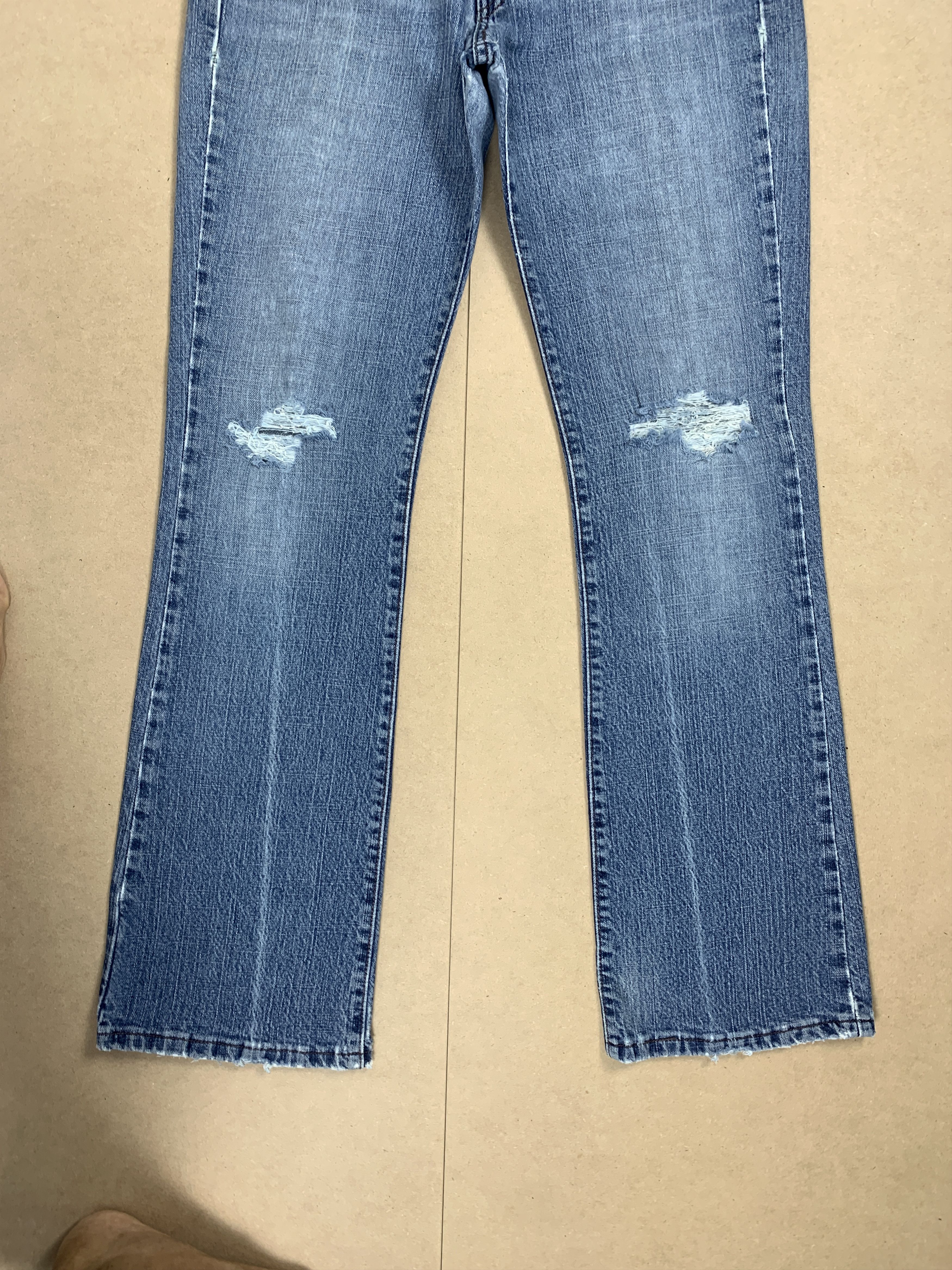 Levi's Vintage Levis 515 Boot Cut Distressed Faded Mid Wash Jeans Size 32" / US 10 / IT 46 - 4 Thumbnail