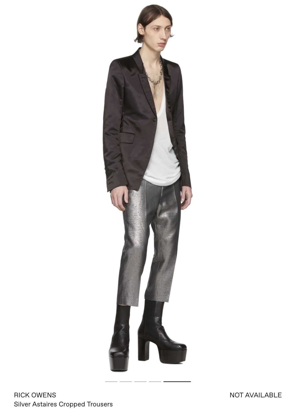 Rick Owens Astaires Cropped Trousers Size US 32 / EU 48 - 5 Thumbnail
