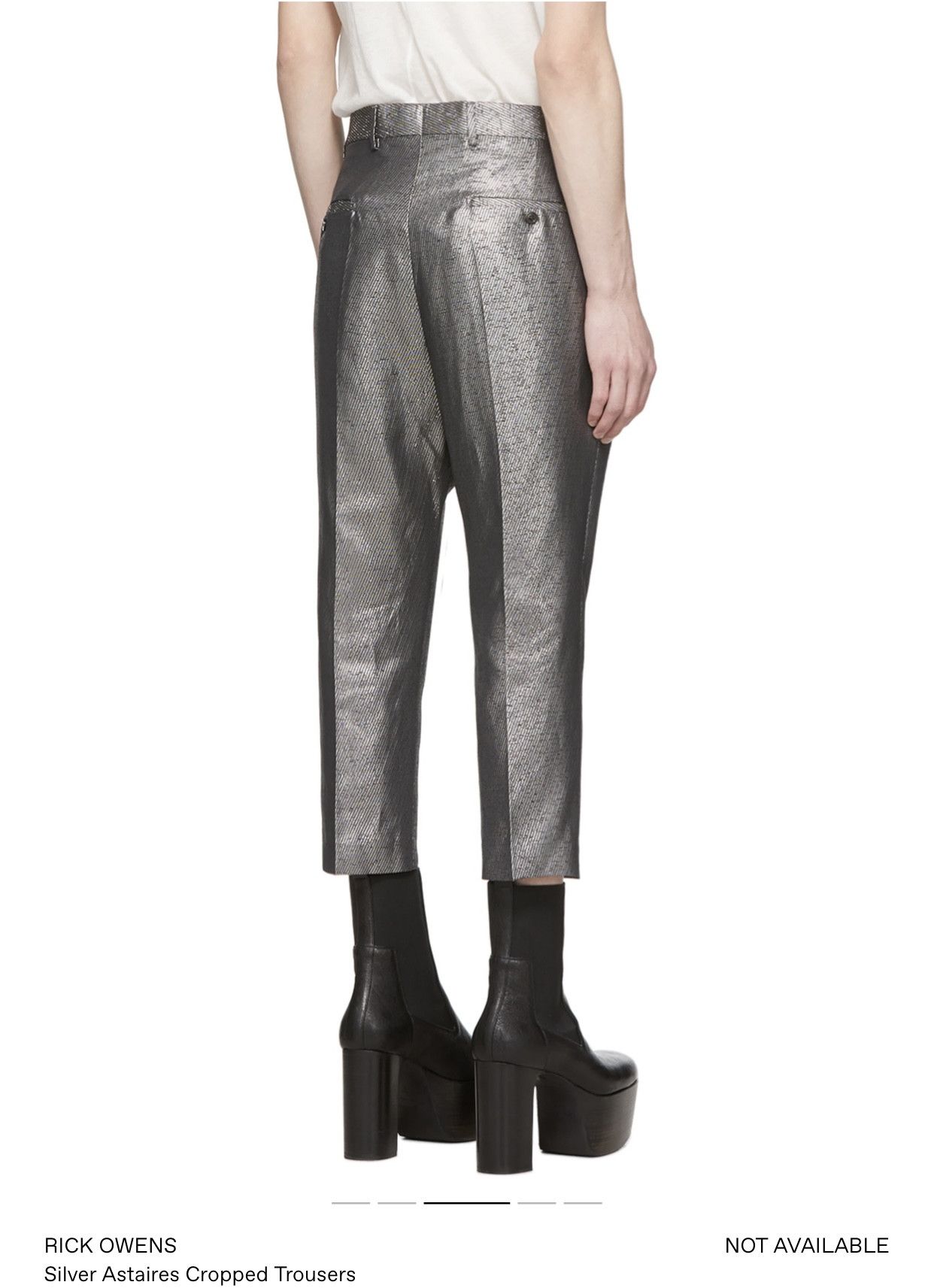 Rick Owens Astaires Cropped Trousers Size US 32 / EU 48 - 4 Thumbnail