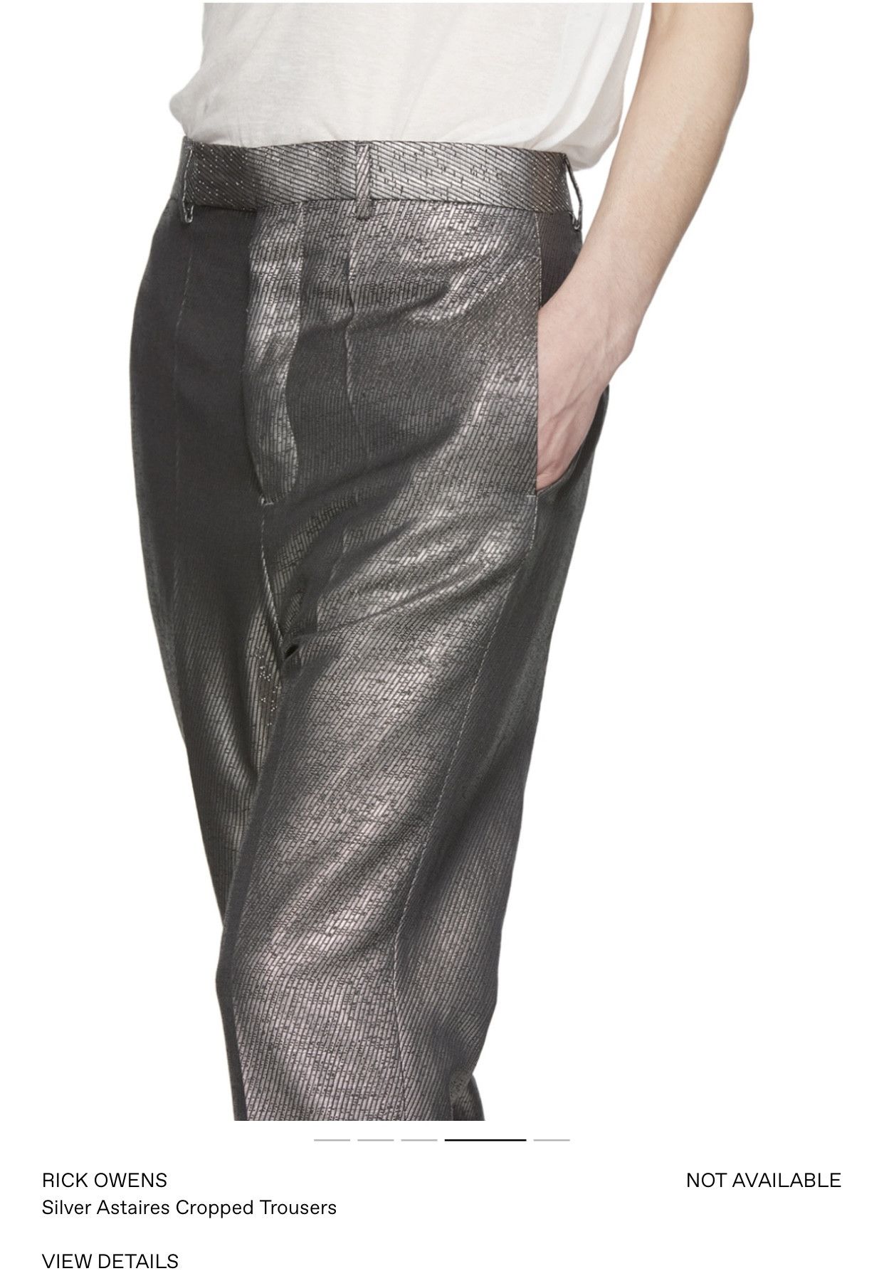 Rick Owens Astaires Cropped Trousers Size US 32 / EU 48 - 3 Thumbnail