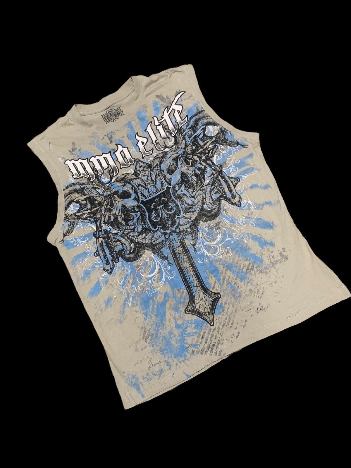 Affliction × Streetwear × Vintage Vintage MMA Crosses/Skulls Graphic ...