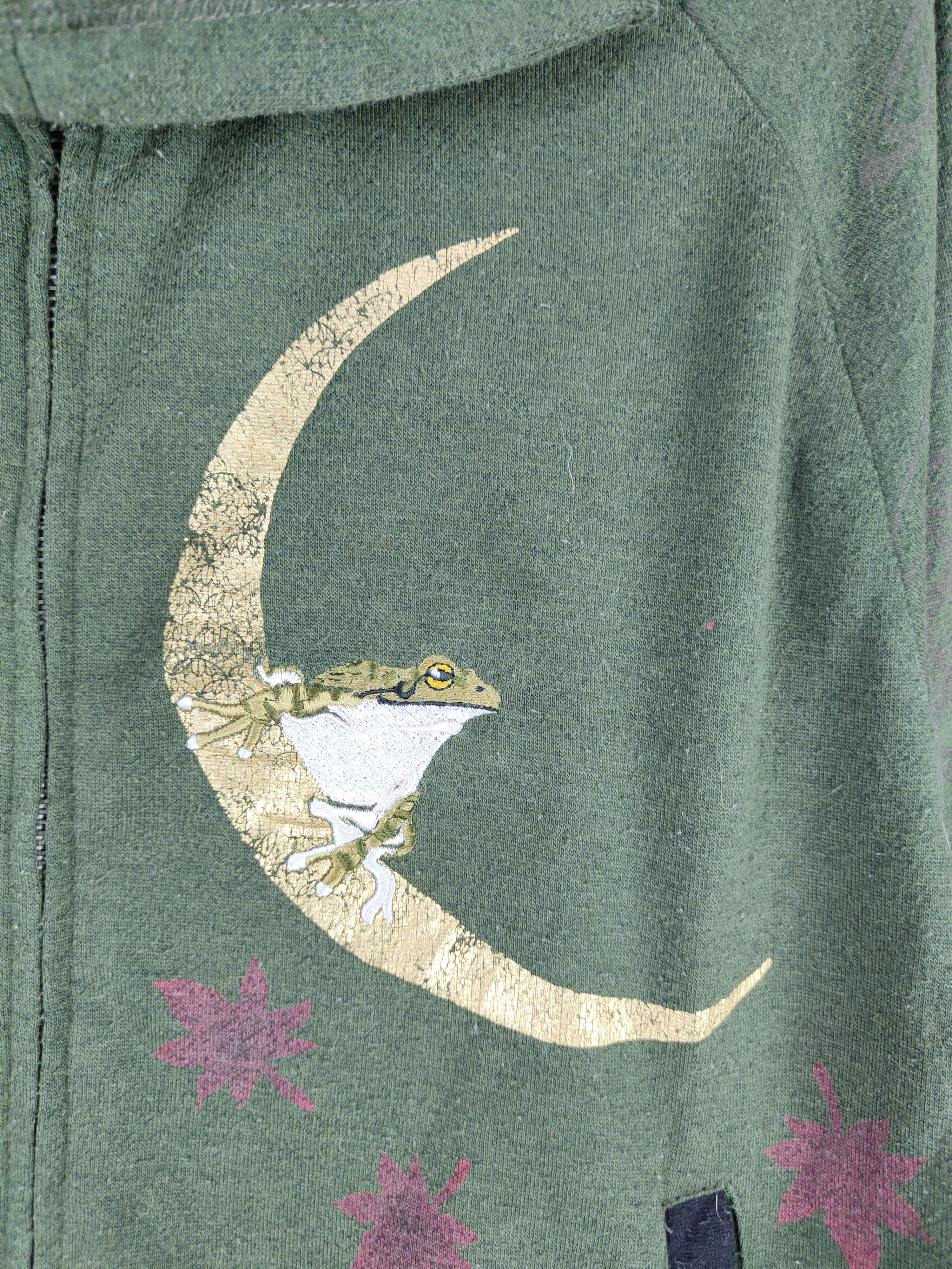 Japanese Brand San Maruichi Japan Shashiko Green Hoodie Sweater #S609DL Size US M / EU 48-50 / 2 - 4 Thumbnail