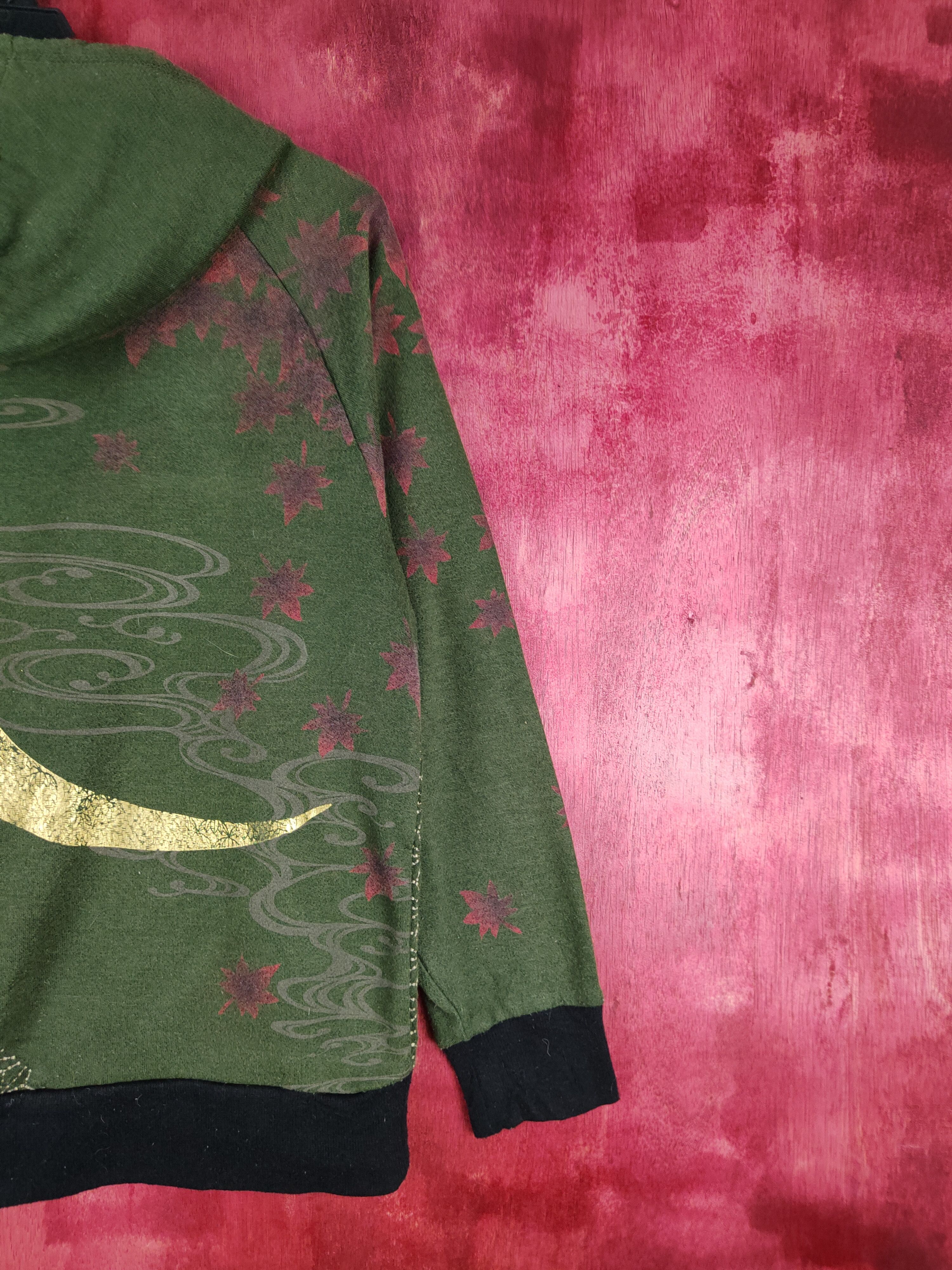 Japanese Brand San Maruichi Japan Shashiko Green Hoodie Sweater #S609DL Size US M / EU 48-50 / 2 - 16 Thumbnail