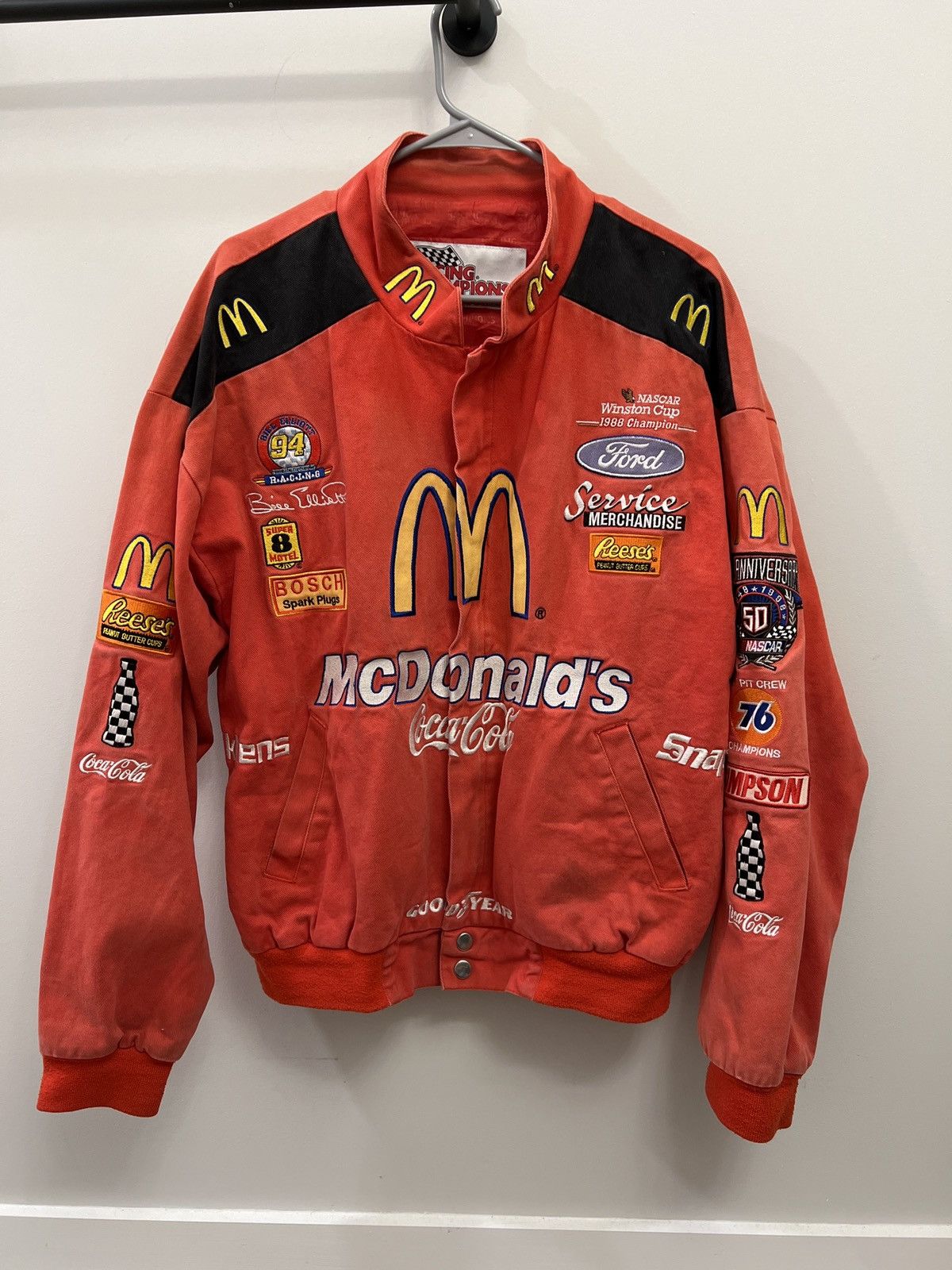 NASCAR McDonald's レーシングジャケット Vintage McDonalds Racing Bill Elliott Winston Cup Champion