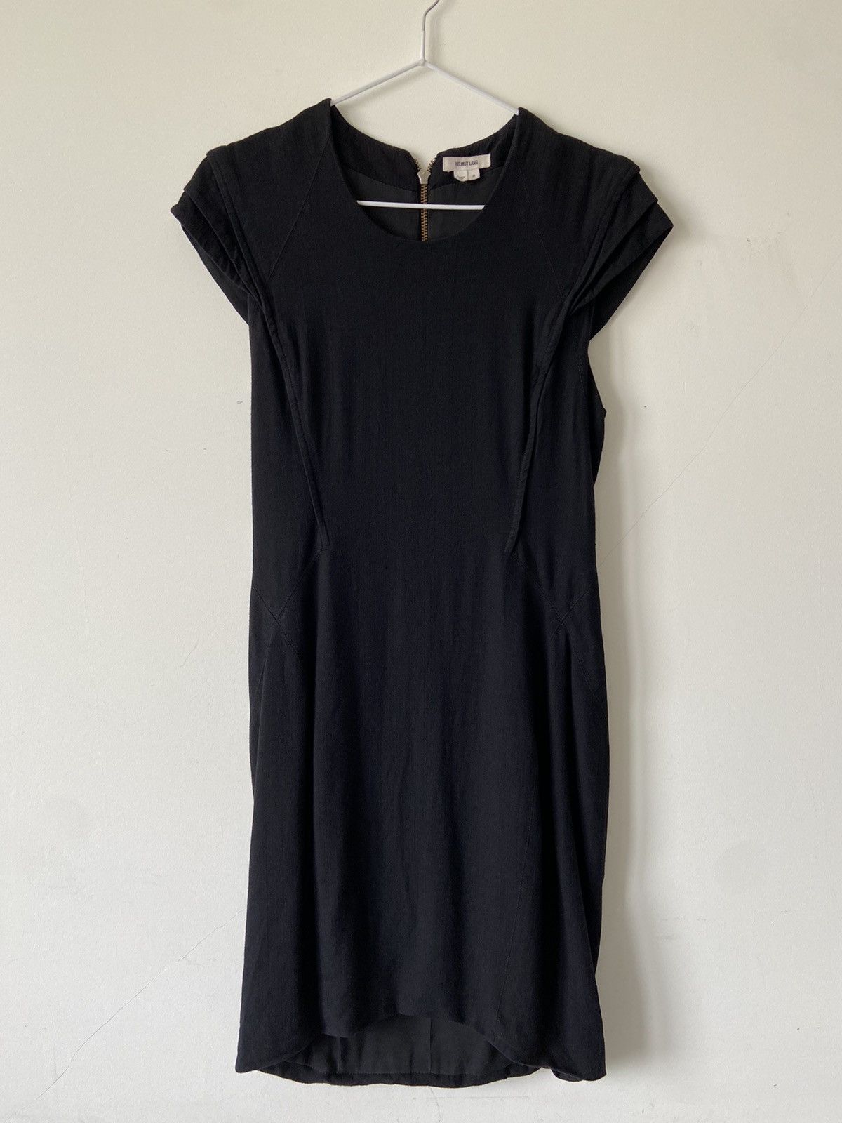 Helmut Lang black dress silk lining