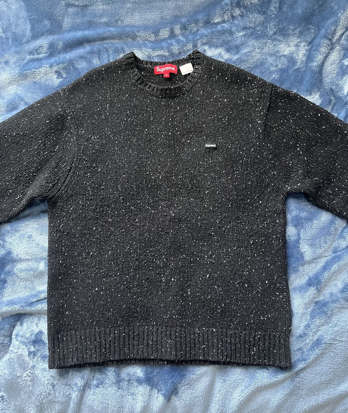 Supreme Supreme Small Box Speckle Sweater (Black) | Grailed