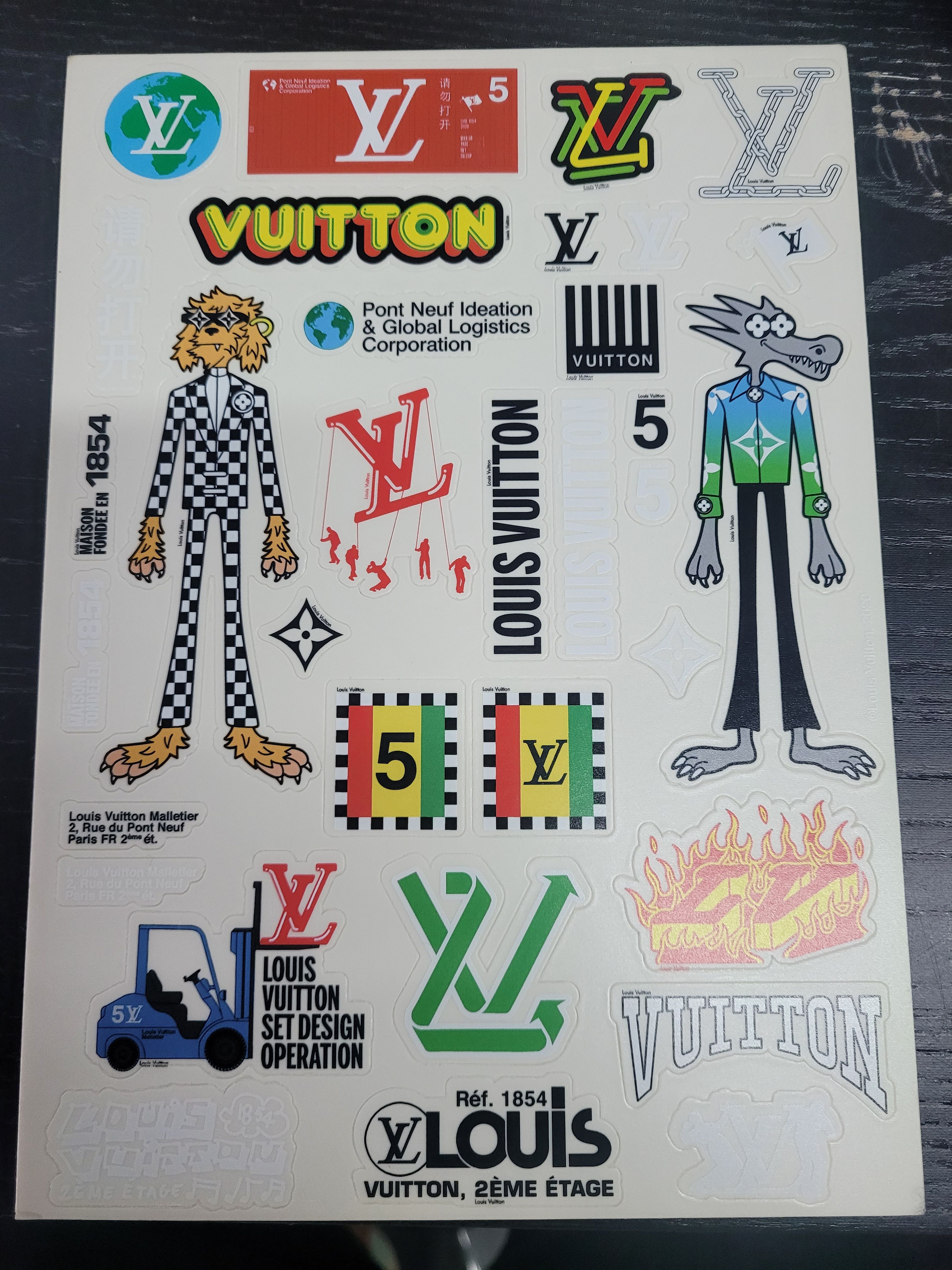 NEW! Virgil Abloh Limited Edition LV And Friends Louis Vuitton 1 Sticker  Sheet