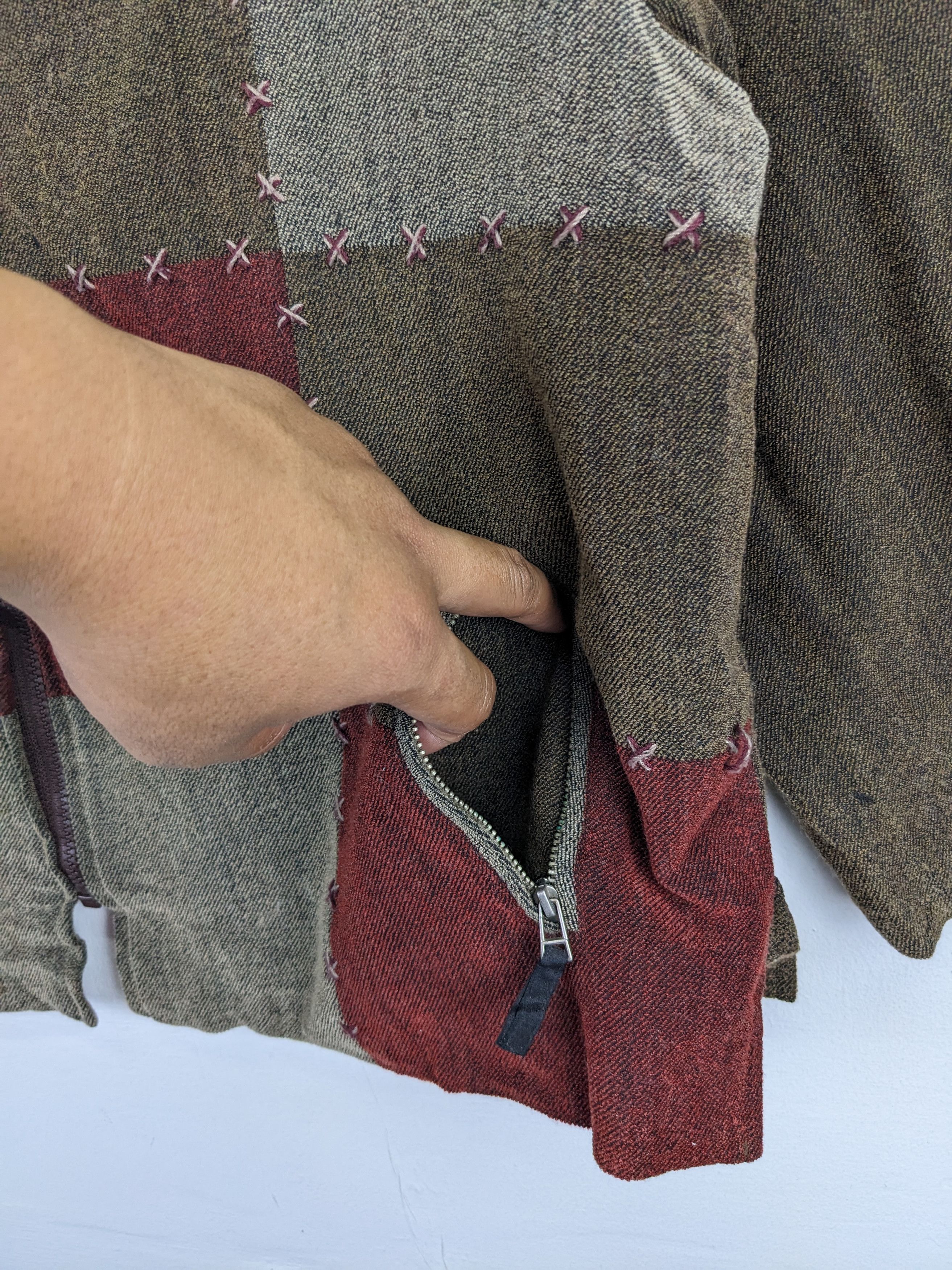 Japanese Brand Vintage Cardigan Patchwork Kapital Style by Marylester Size M / US 6-8 / IT 42-44 - 6 Thumbnail