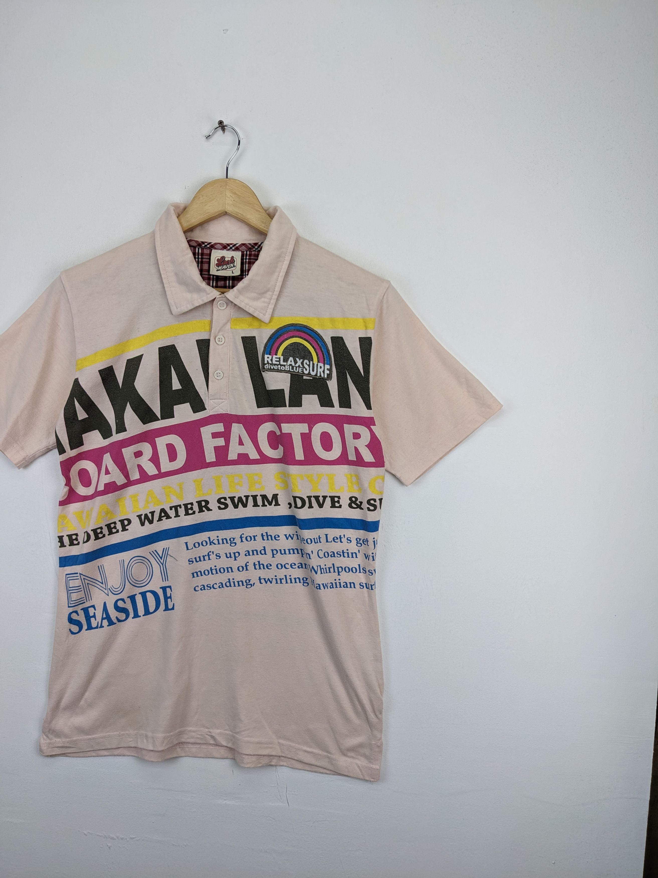 Japanese Brand × Vintage Vintage Polo Shirt Hawaiian by Lock Heaven Size US S / EU 44-46 / 1 - 7 Thumbnail