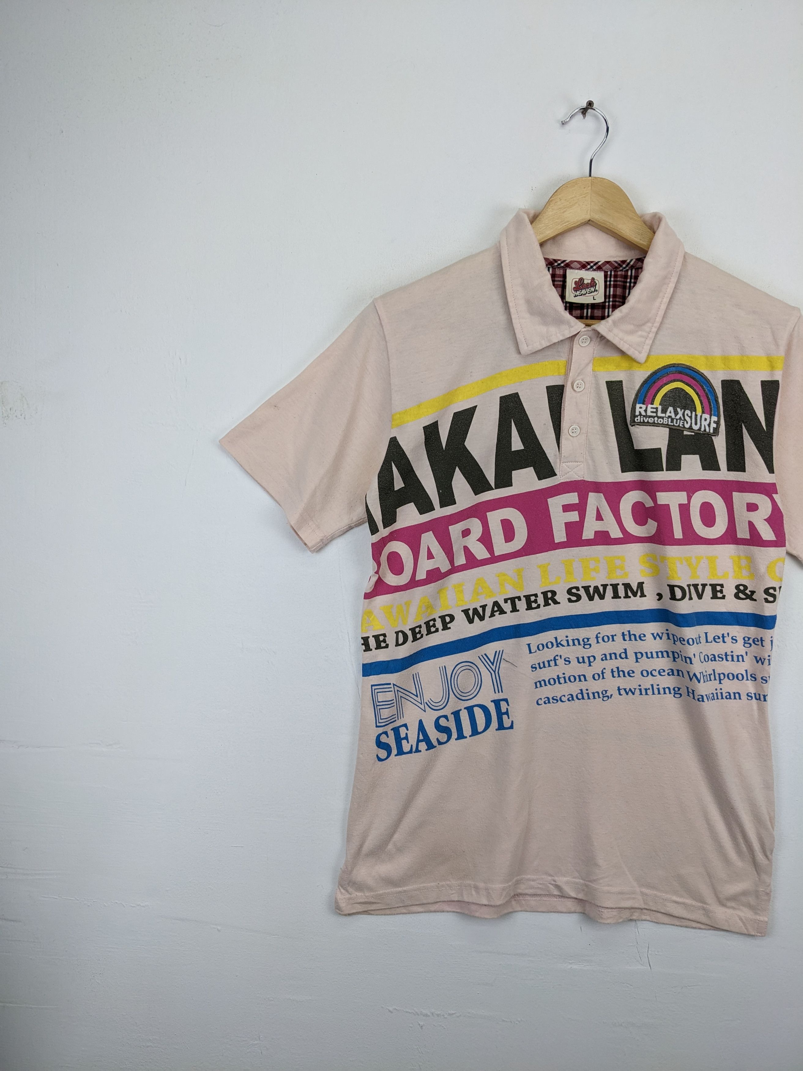 Japanese Brand × Vintage Vintage Polo Shirt Hawaiian by Lock Heaven Size US S / EU 44-46 / 1 - 6 Thumbnail