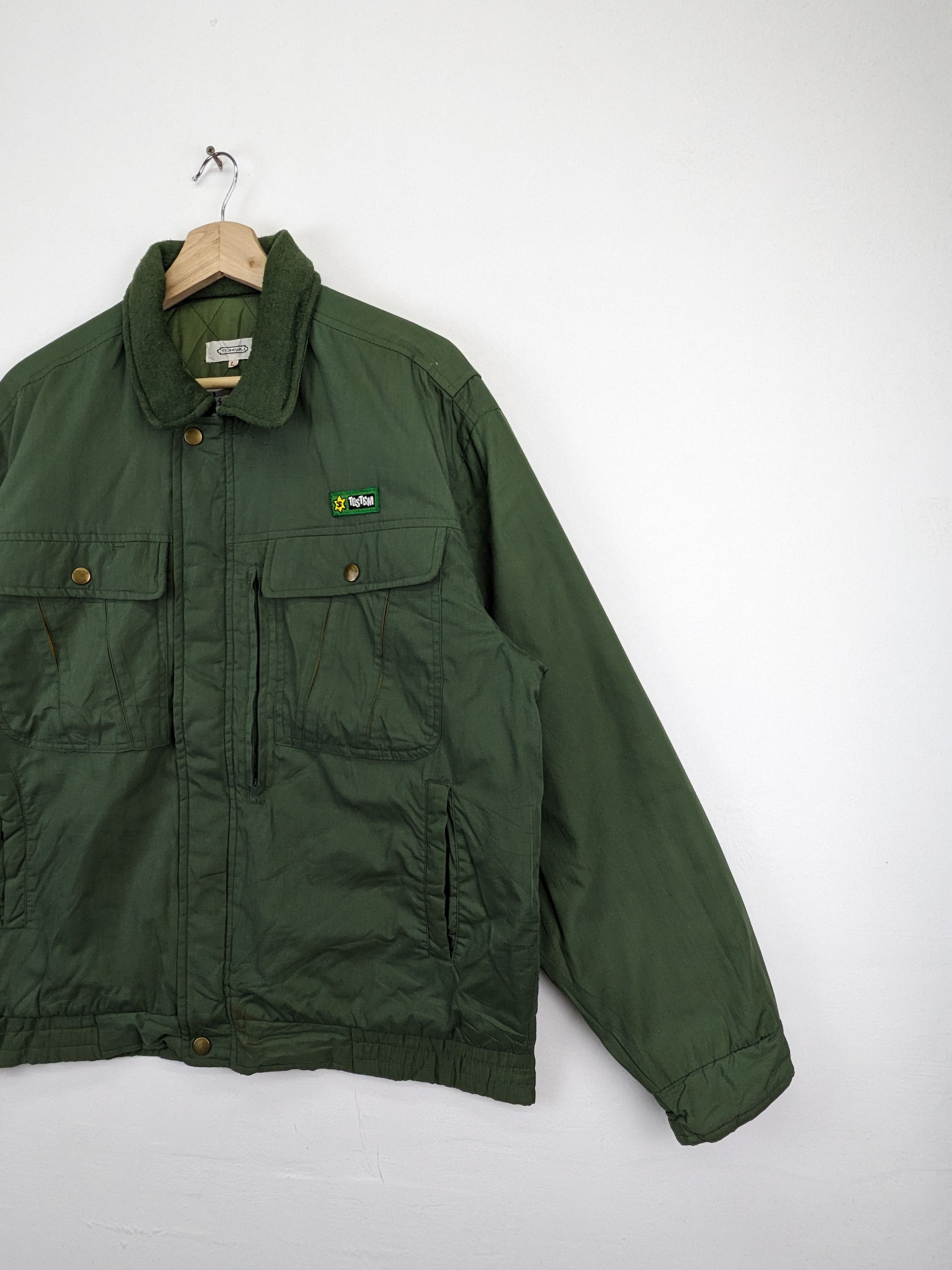 Japanese Brand × Vintage Vintage 90s Workers Jacket Military Style Size US L / EU 52-54 / 3 - 5 Thumbnail