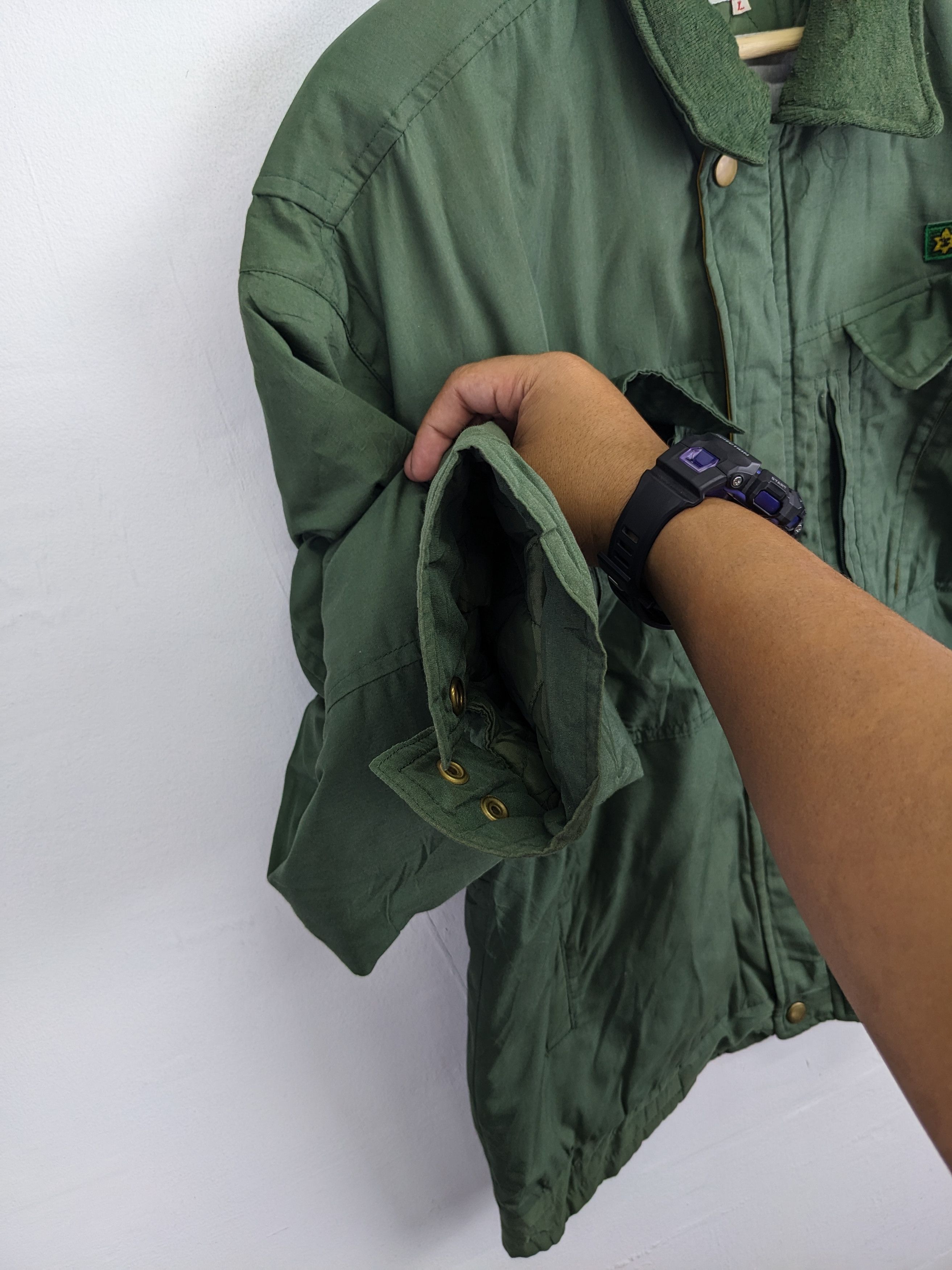Japanese Brand × Vintage Vintage 90s Workers Jacket Military Style Size US L / EU 52-54 / 3 - 10 Thumbnail