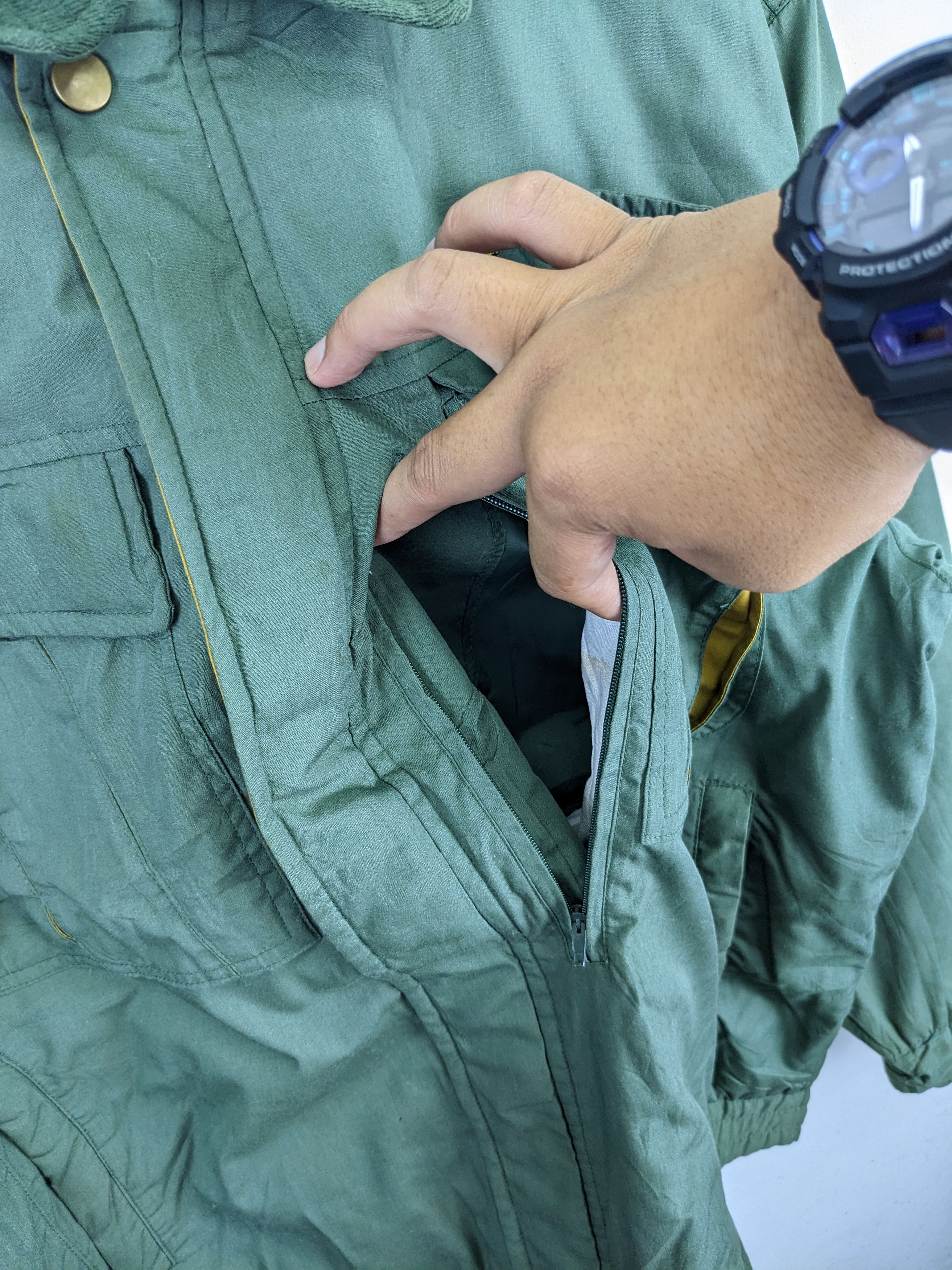 Japanese Brand × Vintage Vintage 90s Workers Jacket Military Style Size US L / EU 52-54 / 3 - 13 Thumbnail