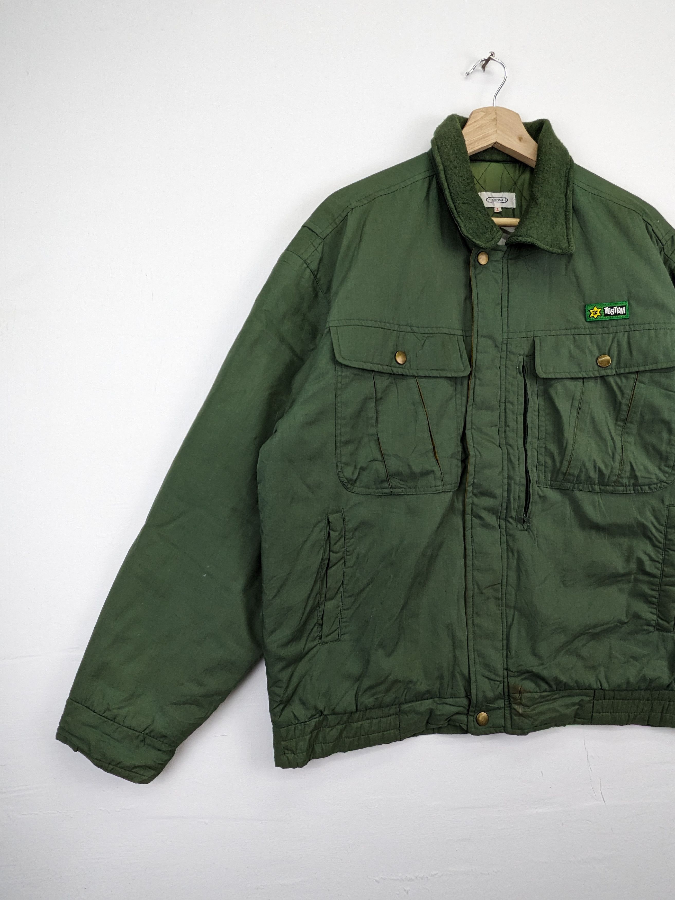 Japanese Brand × Vintage Vintage 90s Workers Jacket Military Style Size US L / EU 52-54 / 3 - 6 Thumbnail